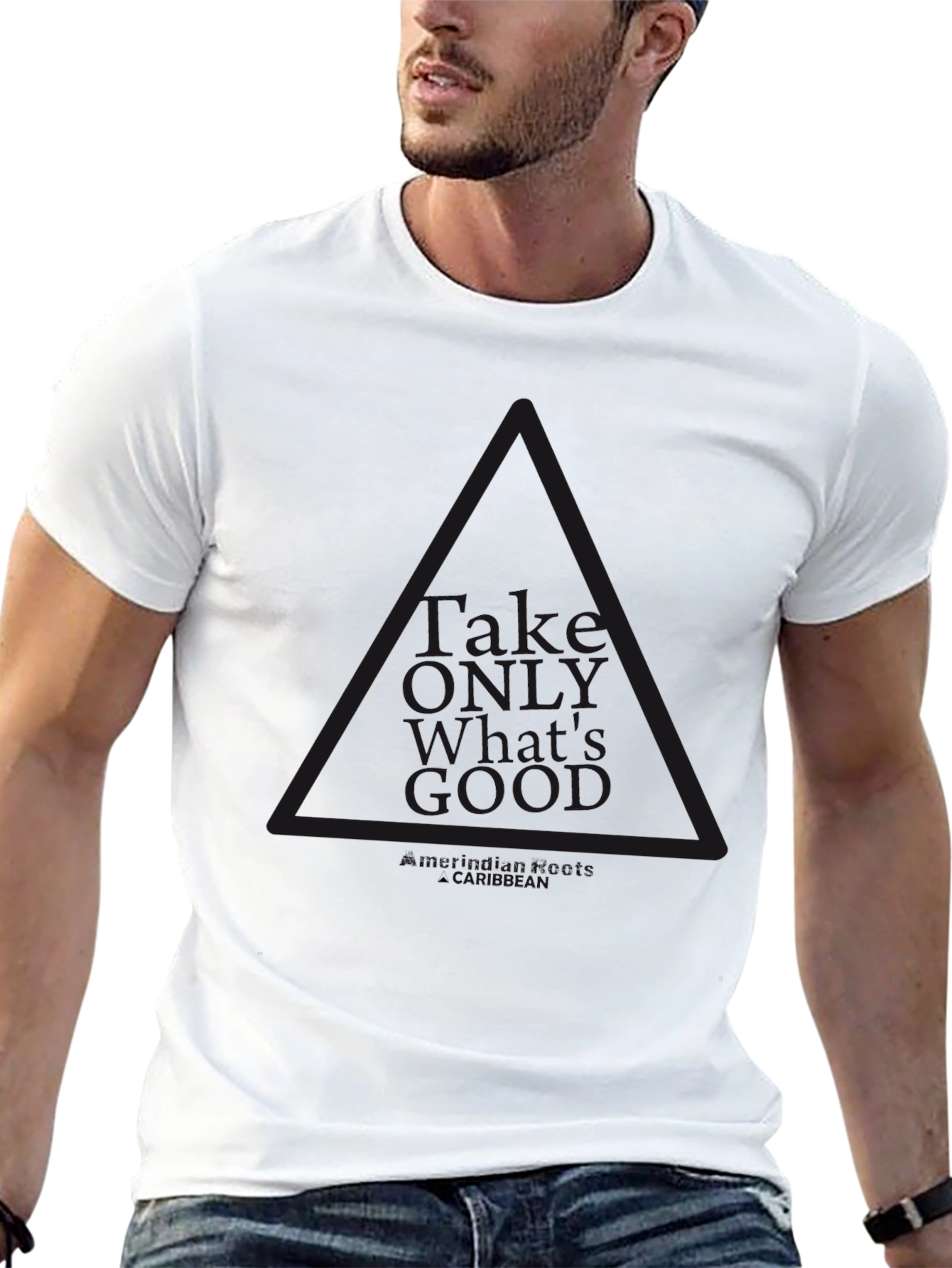 Mens Black Graphic Print Crew Neck T-Shirt