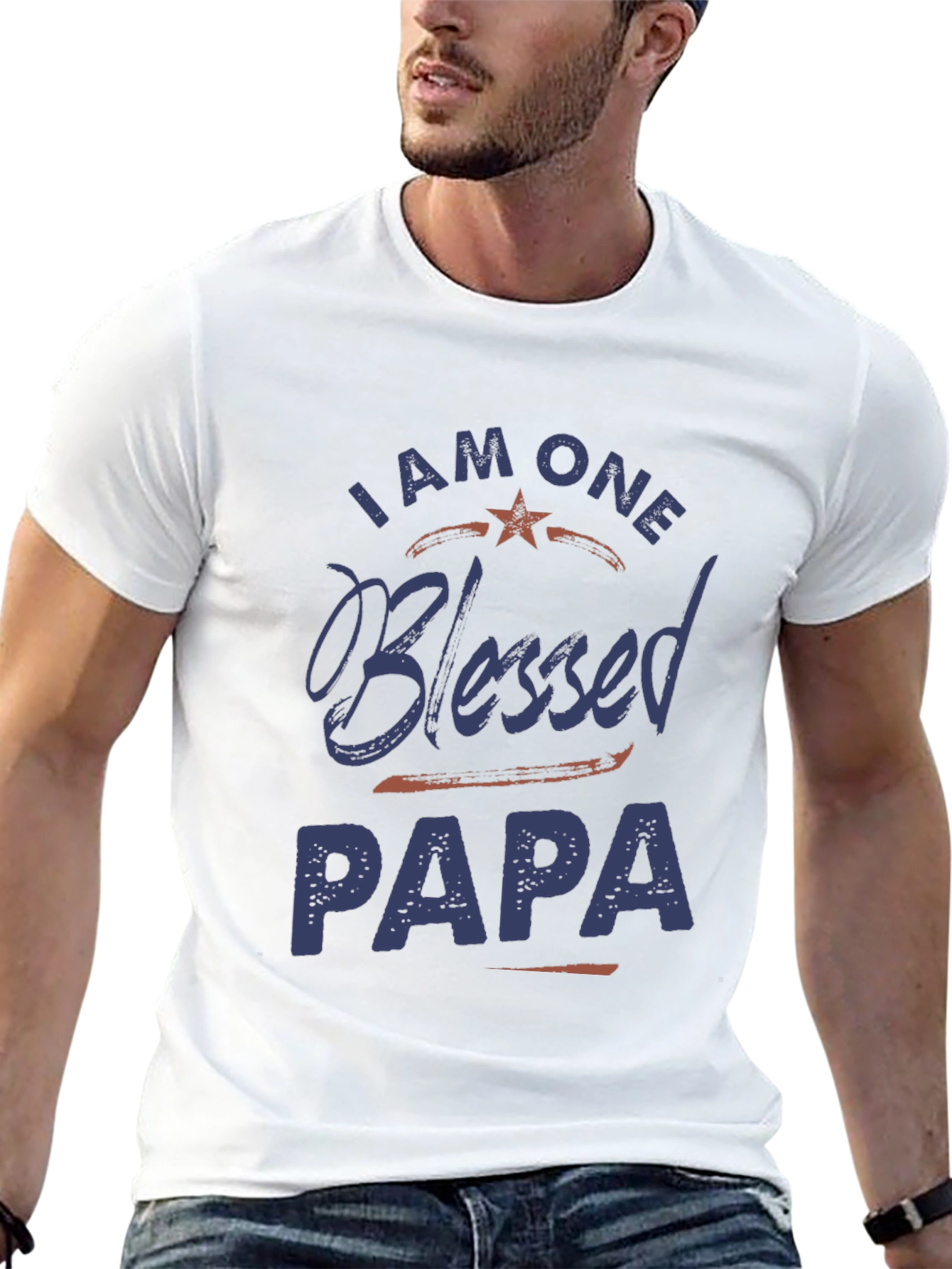 I Am One Blessed Papa Graphic T-Shirt