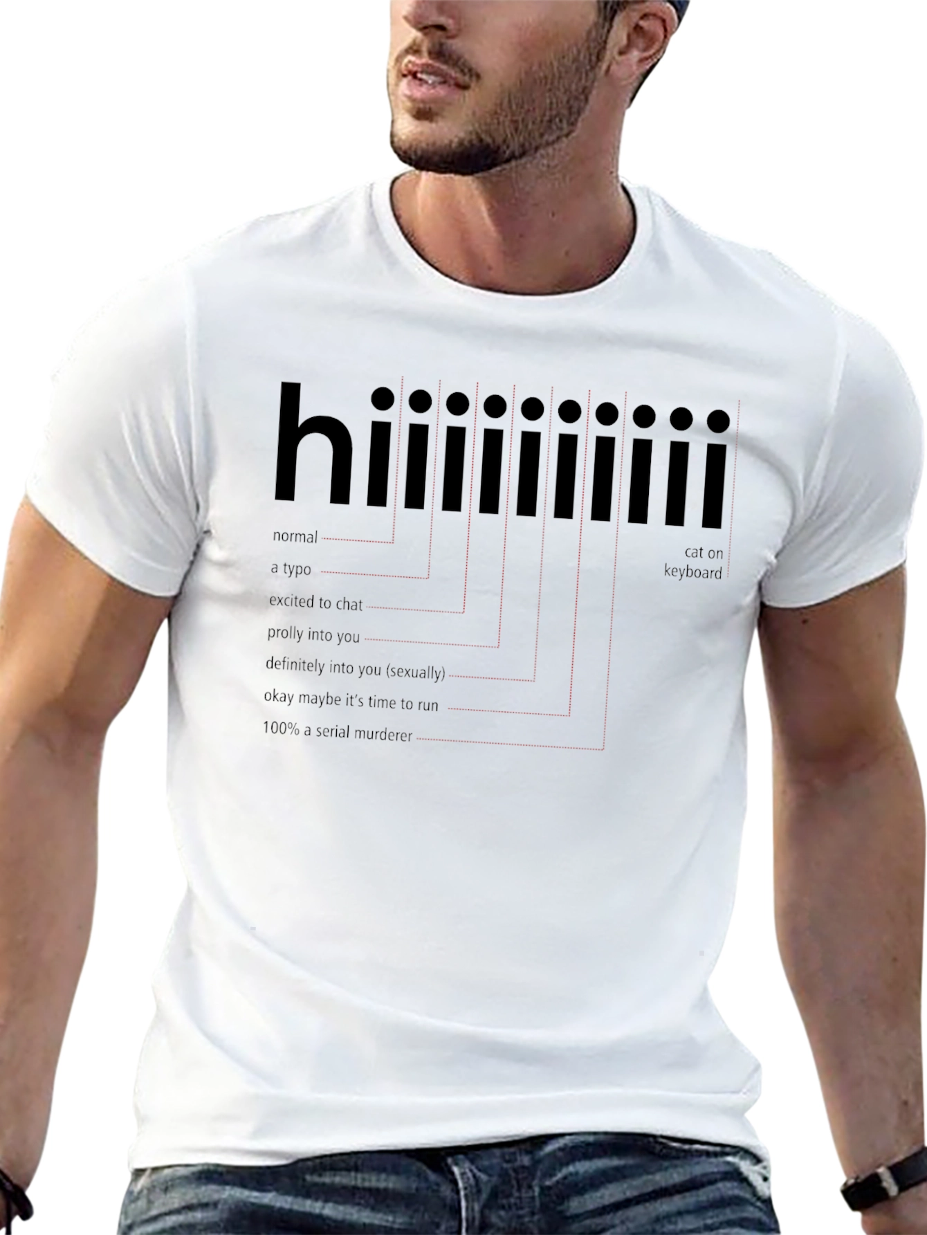 Funny Hi T-Shirt - Serial Killer Alert