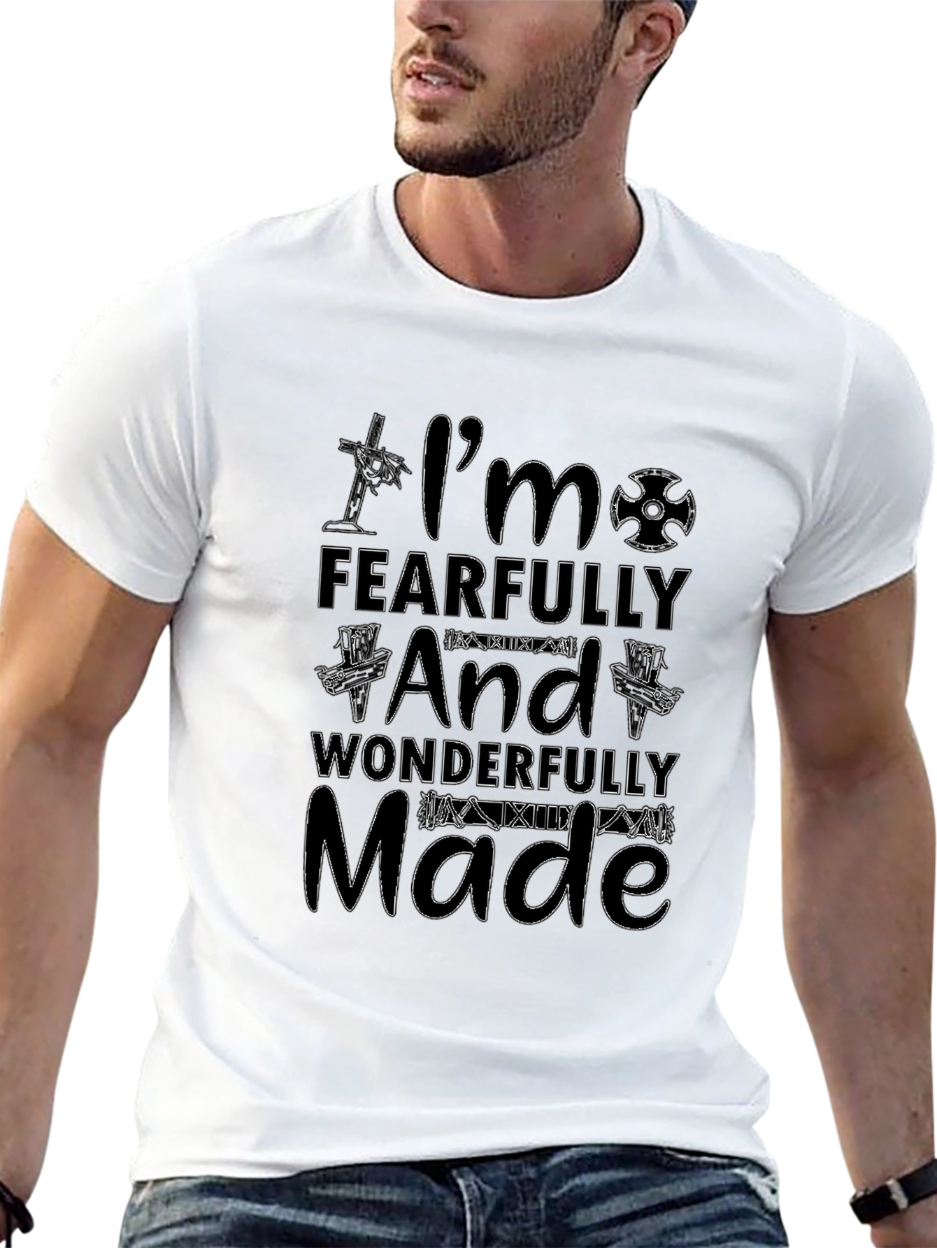 Fearfully and Wonderfully Made Black T-Shirt