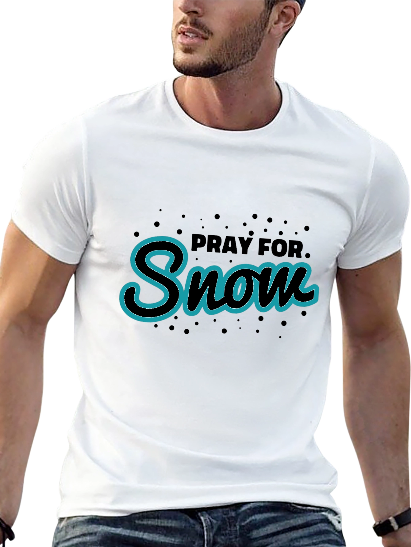 Pray for Snow T-Shirt - Black Tee