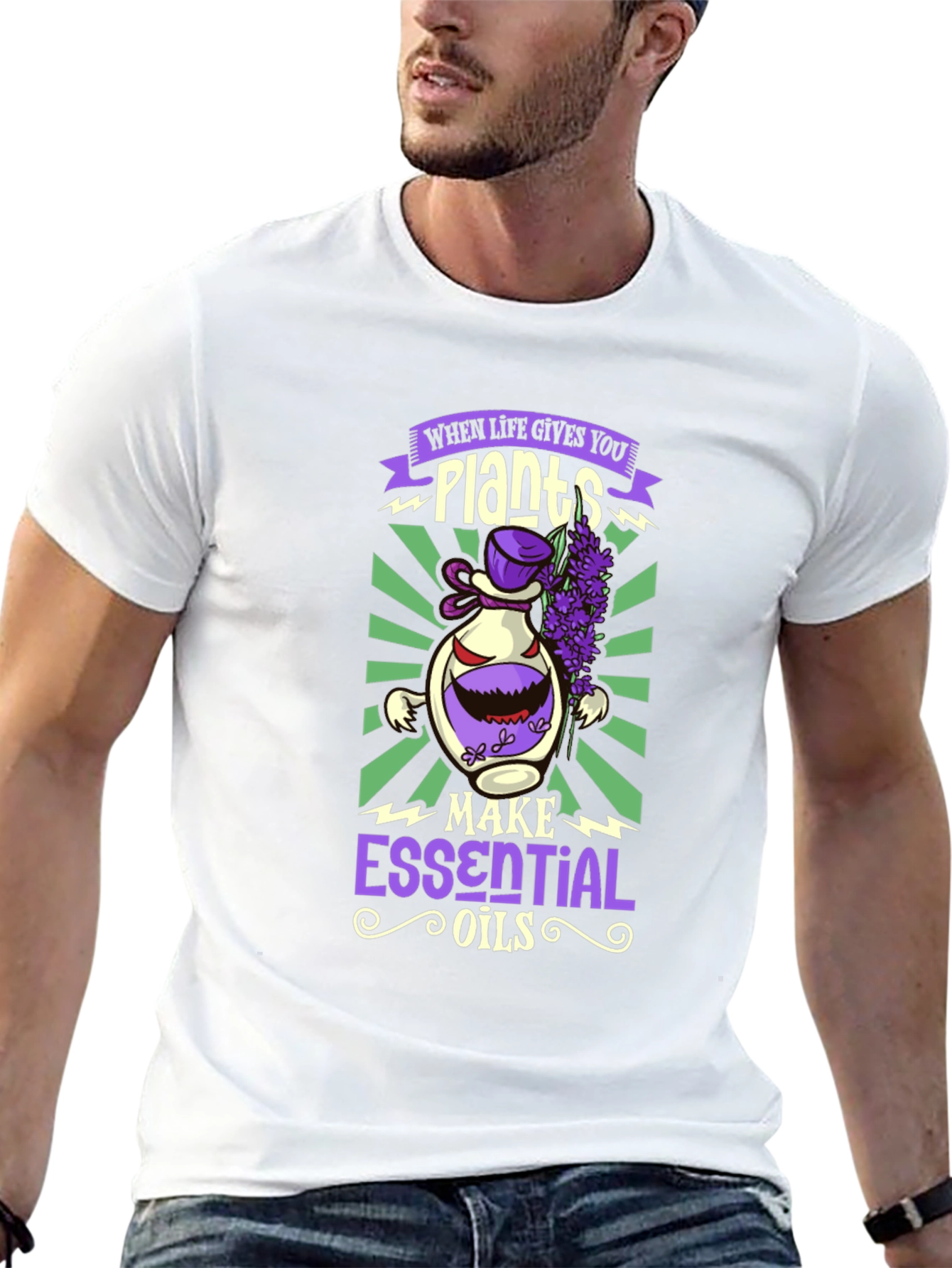 Plants Essential Oils Graphic T-Shirt
