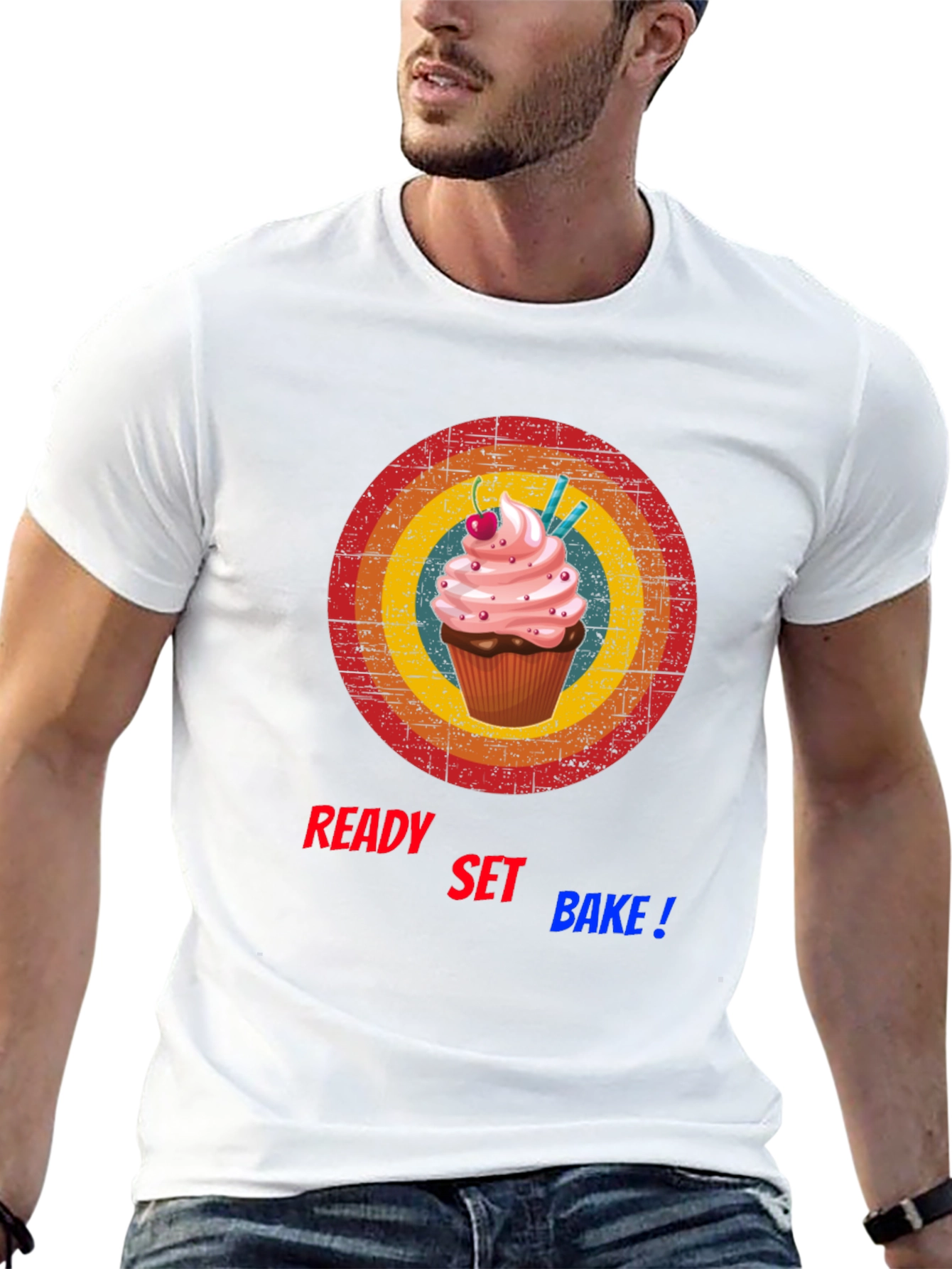 Ready Set Bake T-Shirt - Cupcake Design