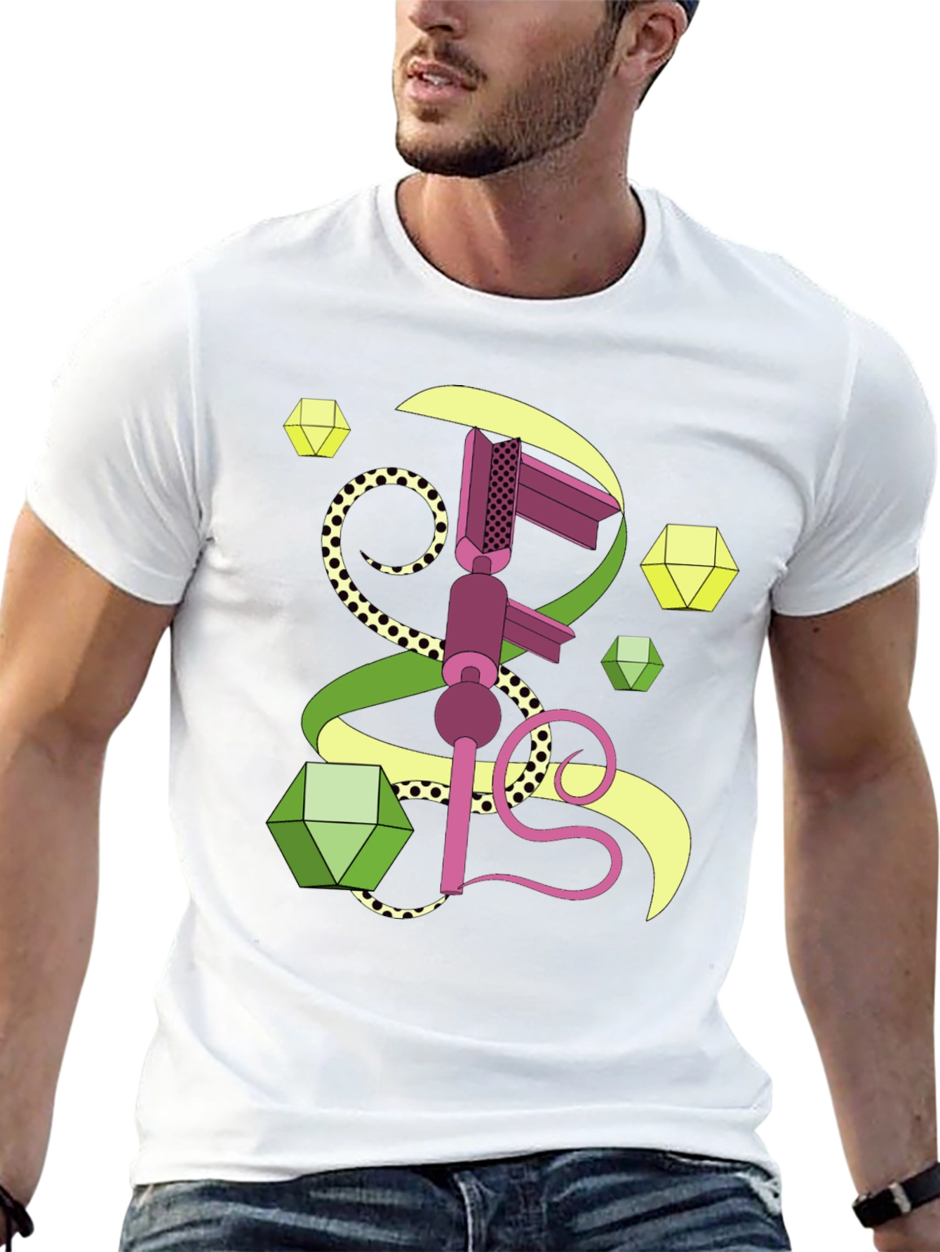 Geometric Graphic Tee - Abstract Art Shirt