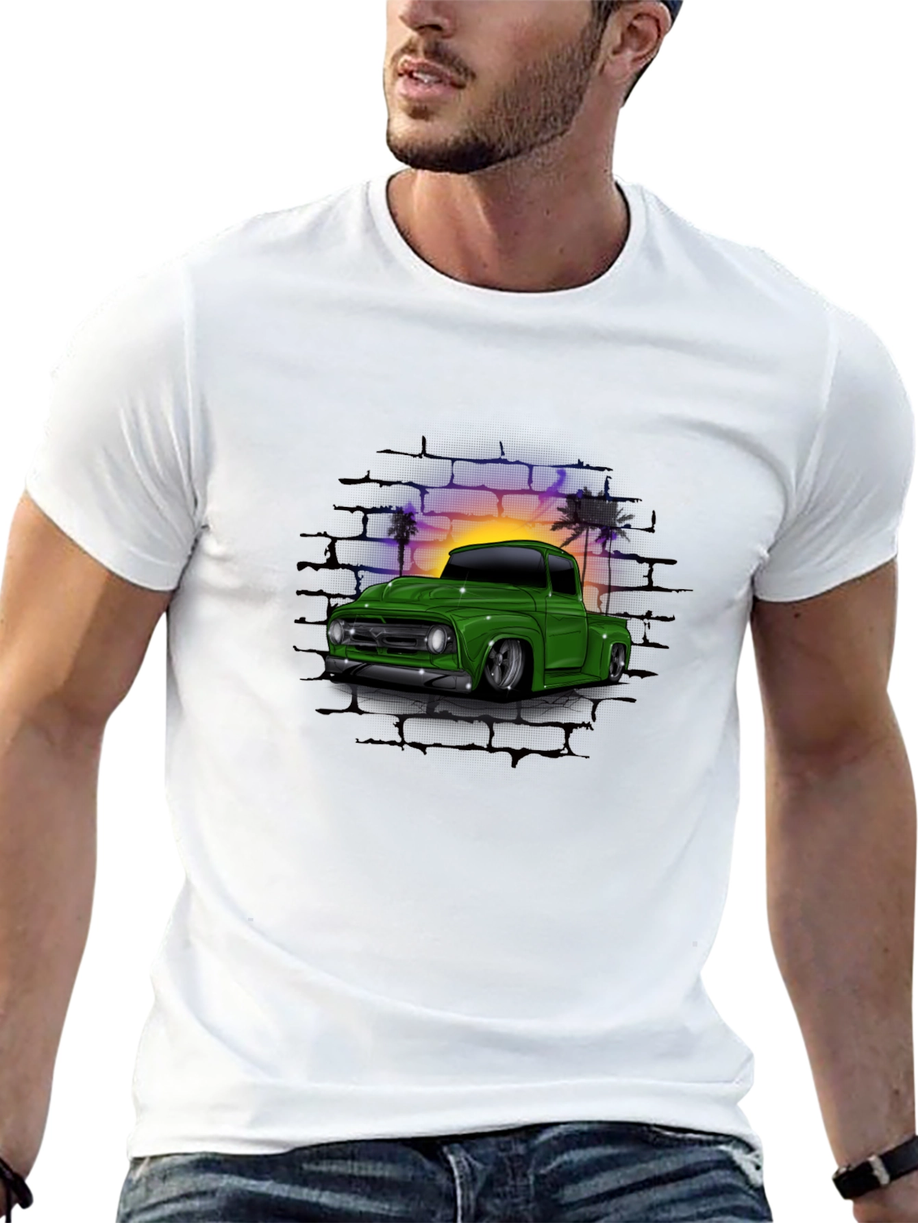 Retro Truck Graphic T-Shirt - Cool Car Design