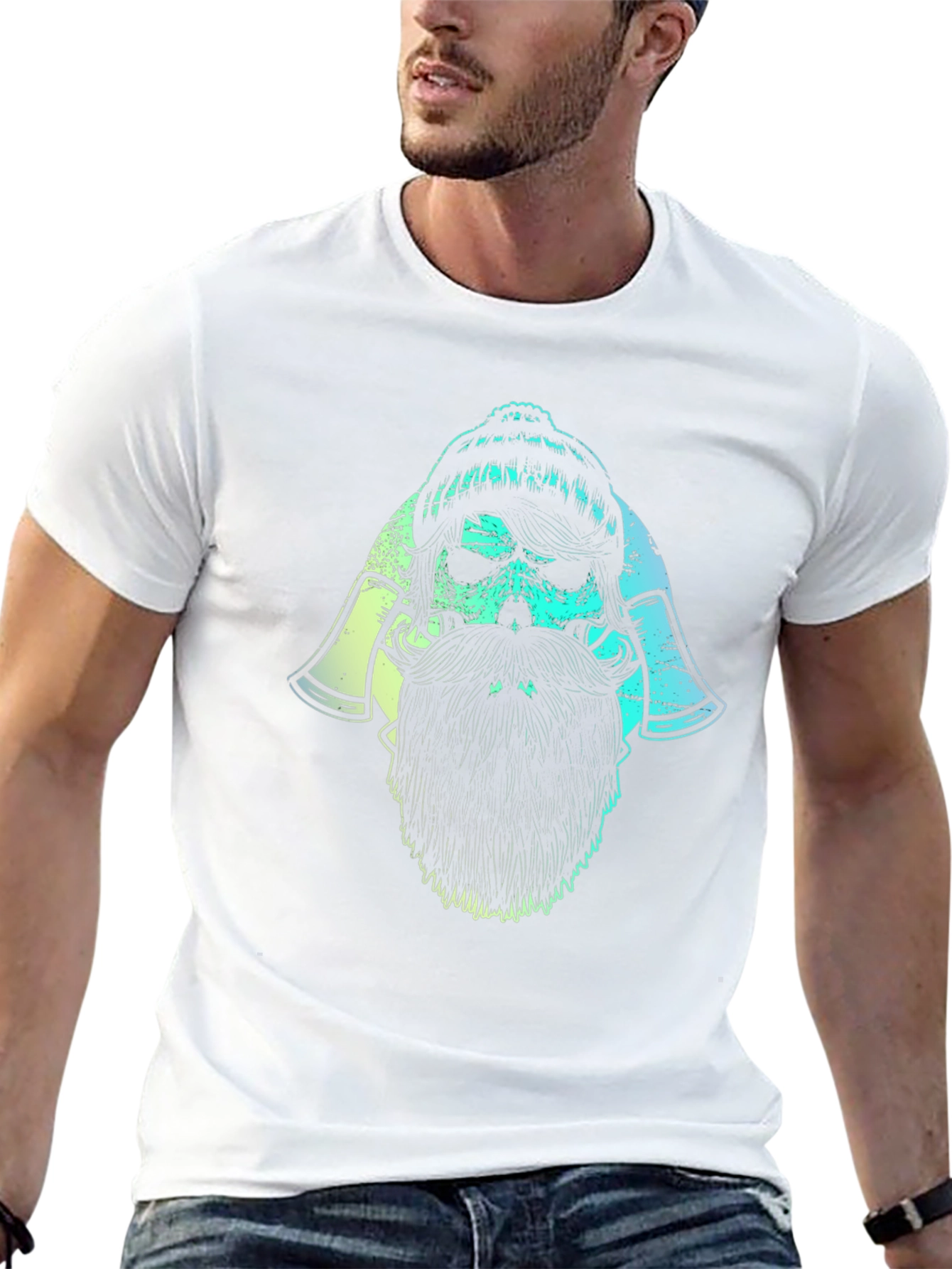 Lumberjack Skull Graphic Tee - Black Cotton Blend