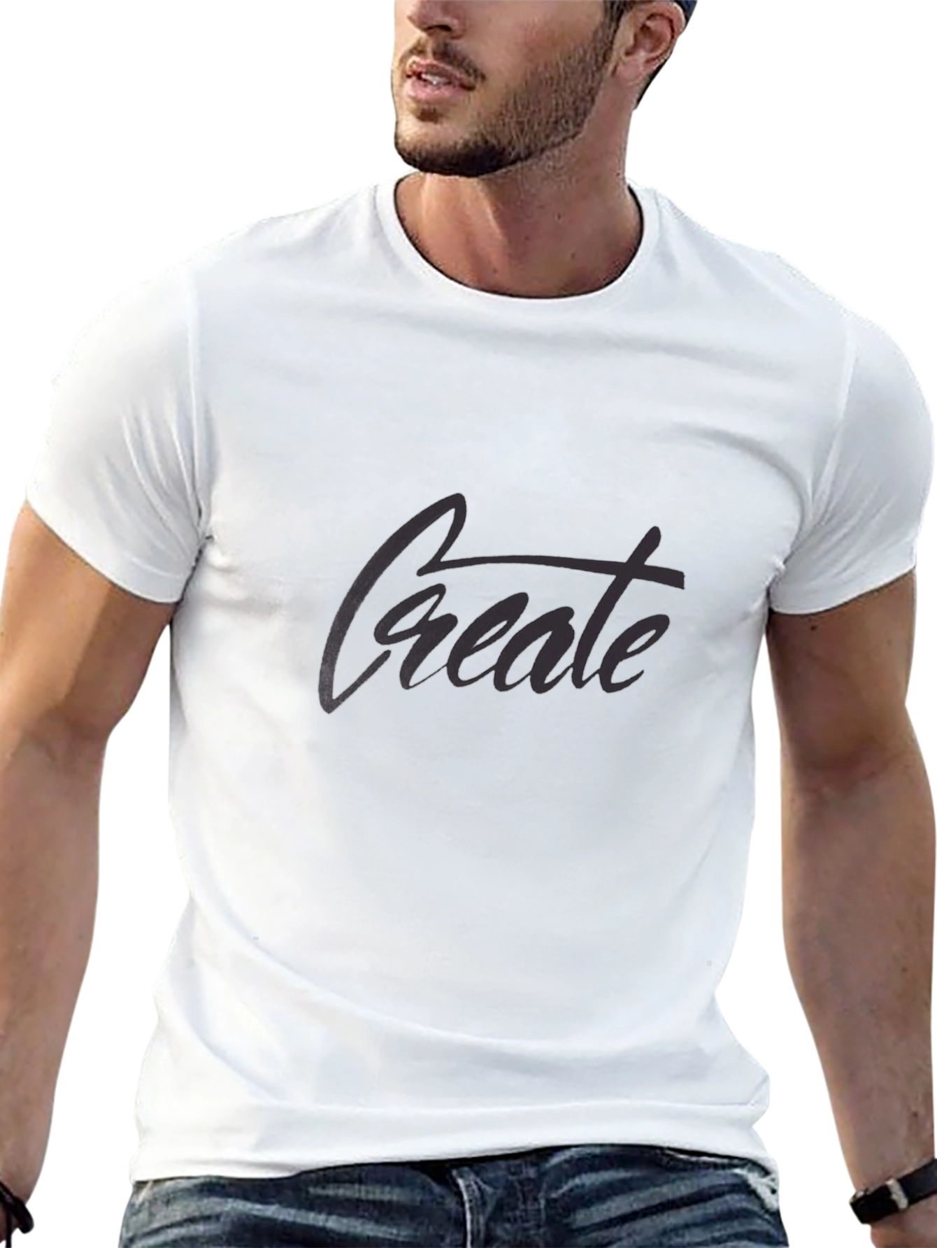 Create Black Graphic T-Shirt - Modern Style