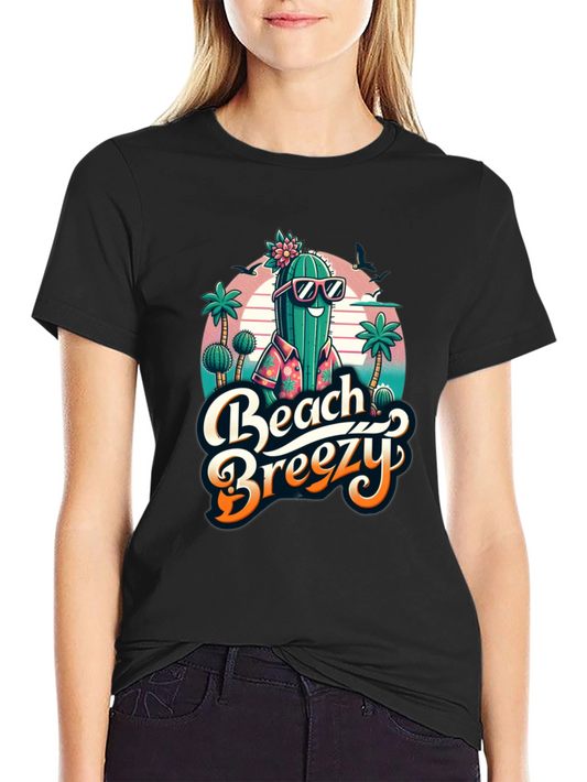 Beach Breezy Cactus Graphic Tee