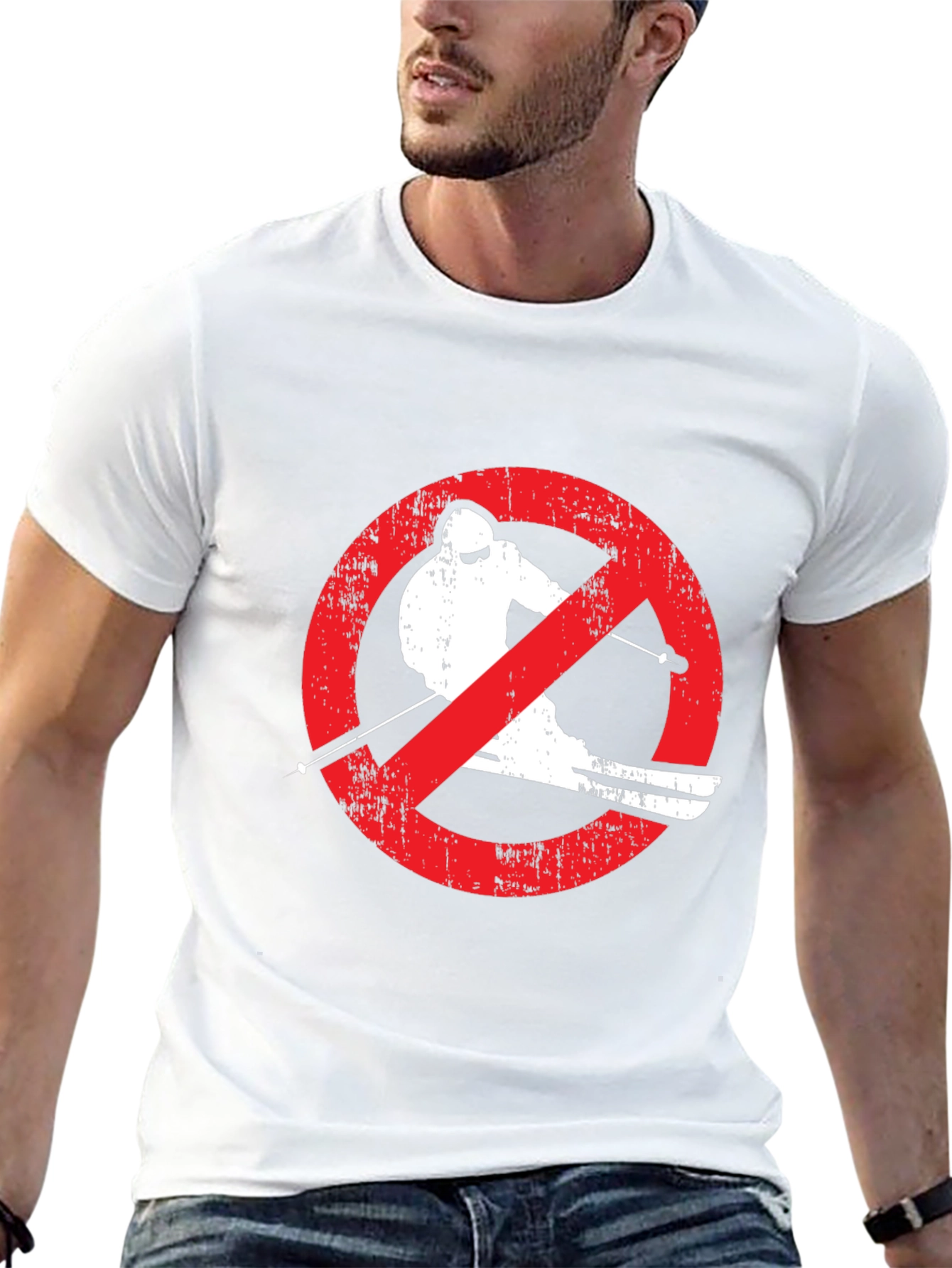 No Skiing Graphic Tee