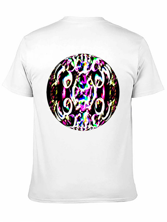 Abstract Psychedelic Pattern Black T-Shirt