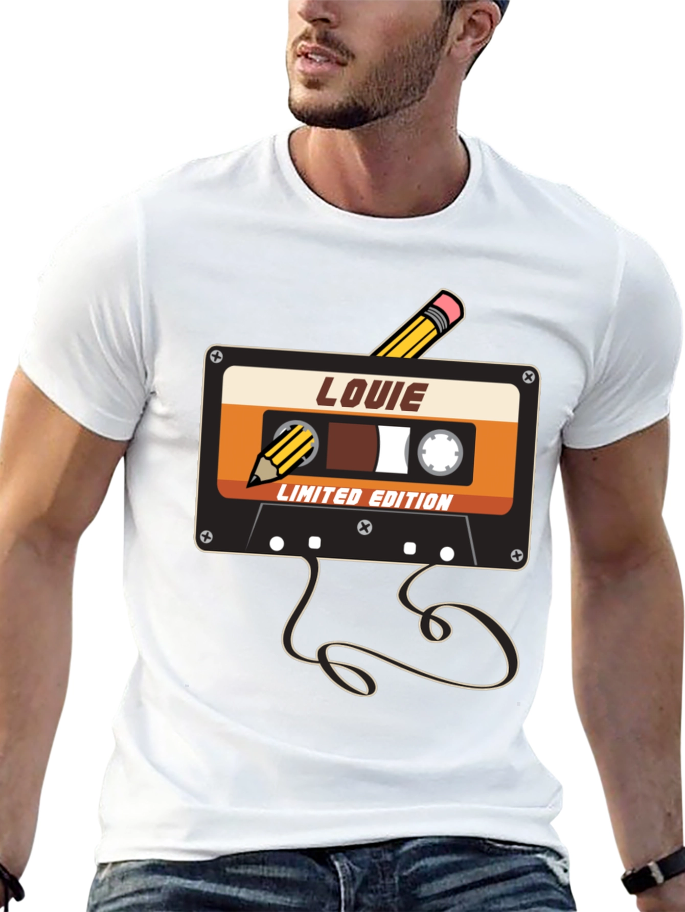 Louie Limited Edition Retro Cassette Tape Graphic Tee