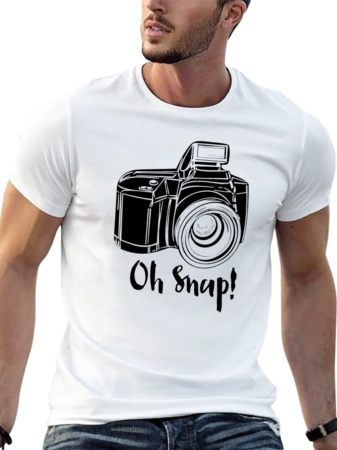 Oh Snap! Camera Graphic Black T-Shirt