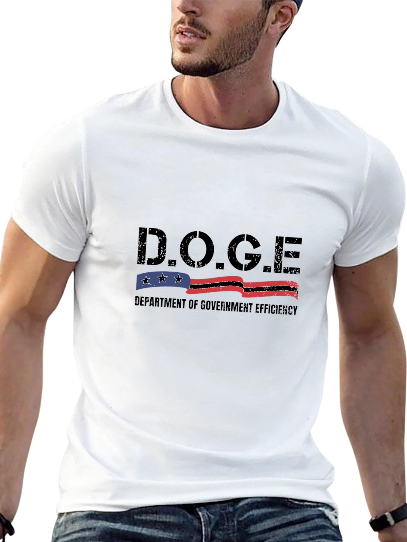 D.O.G.E. Department of Government Efficiency Black T-Shirt
