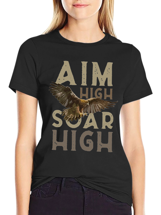 Aim High Soar High Eagle Graphic Tee