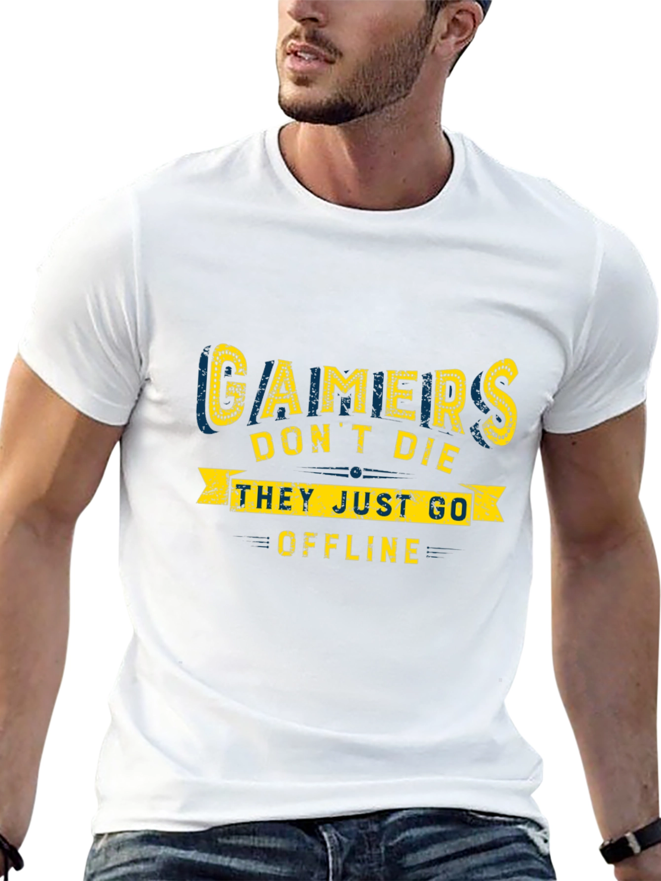 Gamers Dont Die T-Shirt - Black Cotton Tee