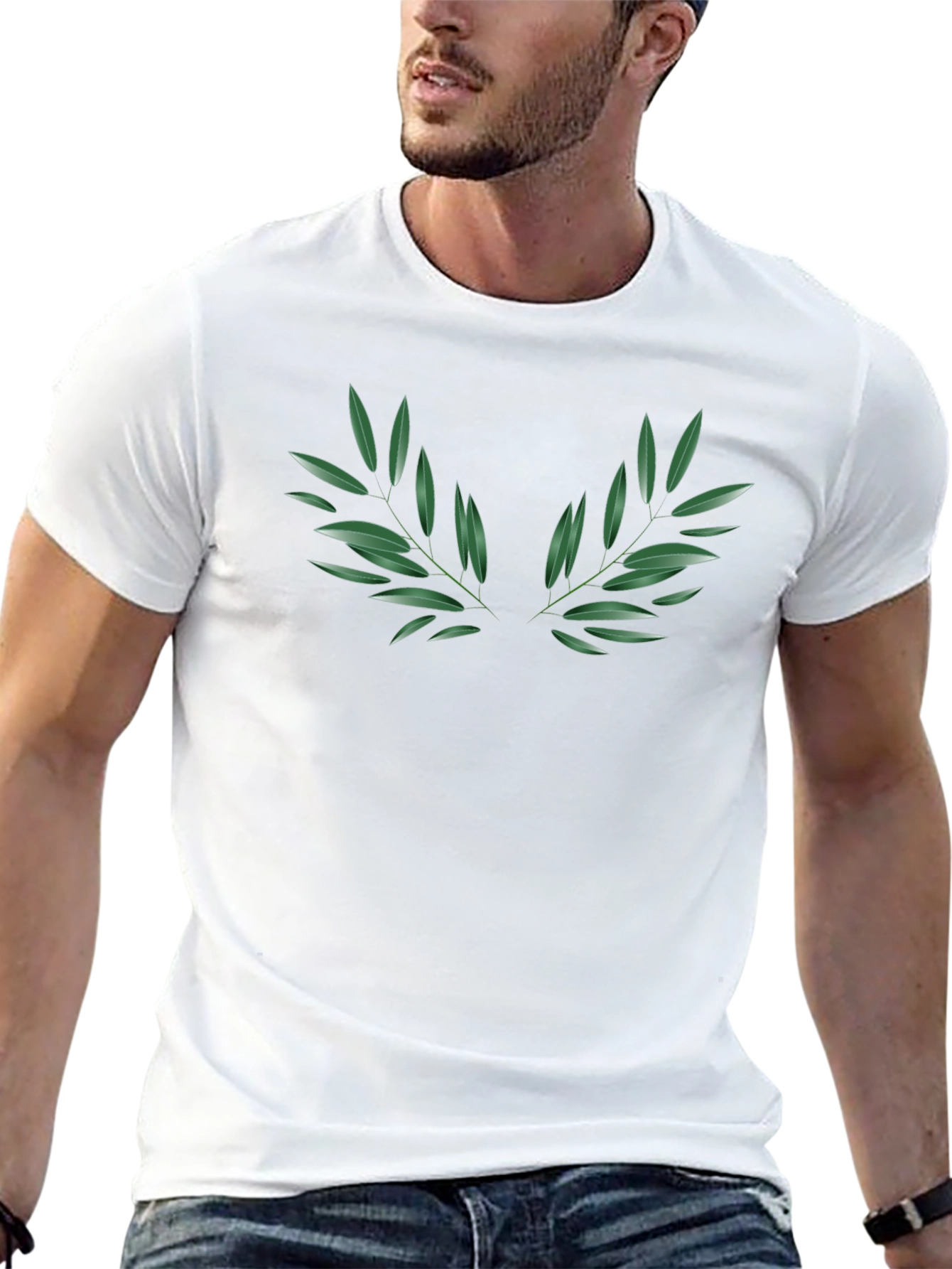 Olive Branch Graphic Print Tee