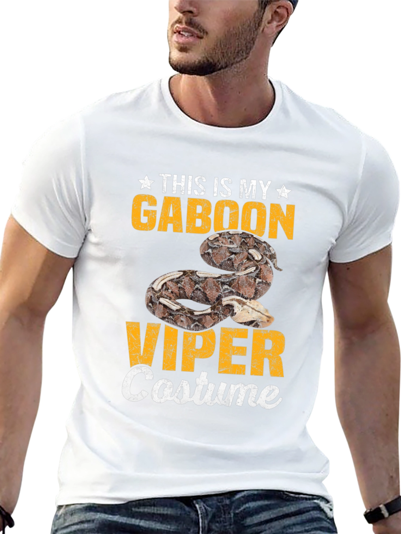 Gaboon Viper Costume T-Shirt - Funny Snake Halloween Tee