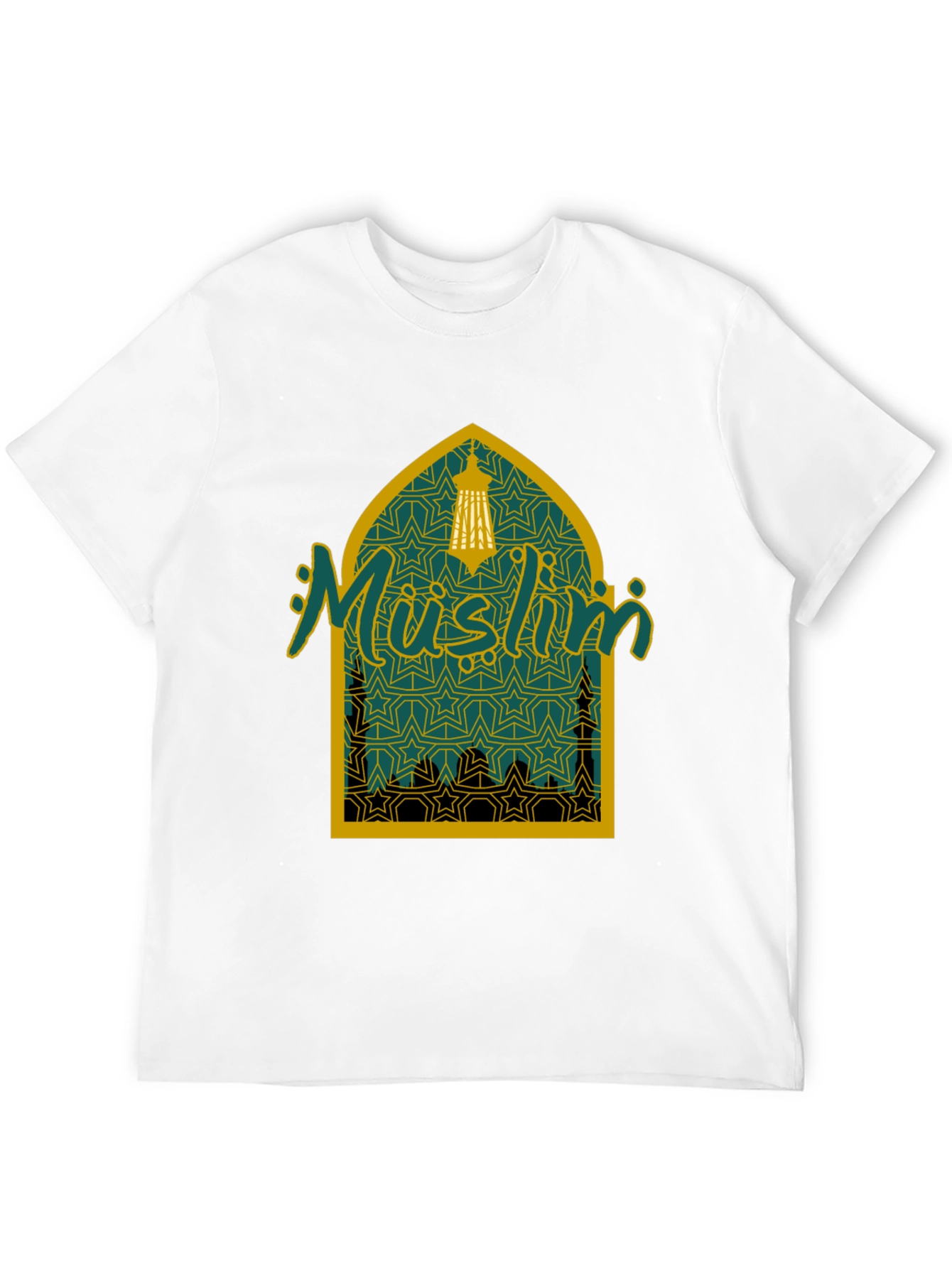 Muslim Lantern Graphic Tee - Black Cotton T-Shirt