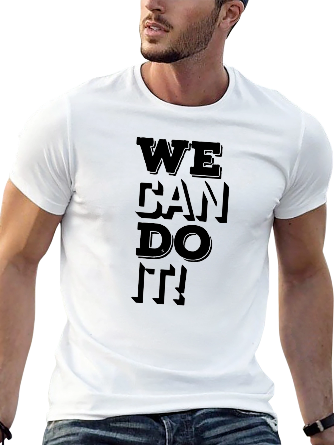 We Can Do It! Black Graphic Tee