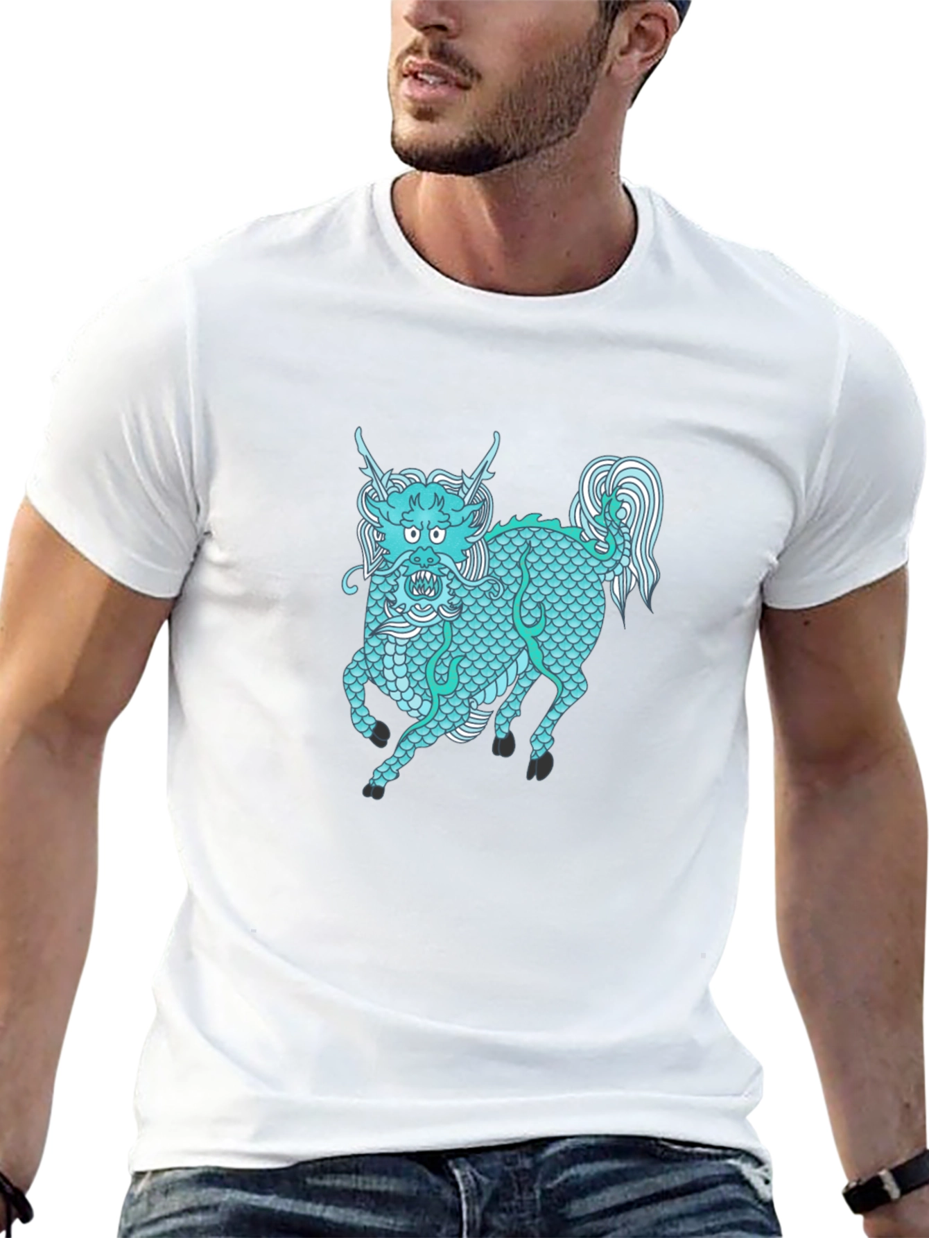 Dragon Horse Graphic Tee - Unisex Black T-Shirt