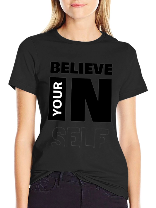 Believe in Yourself Black Graphic Tee