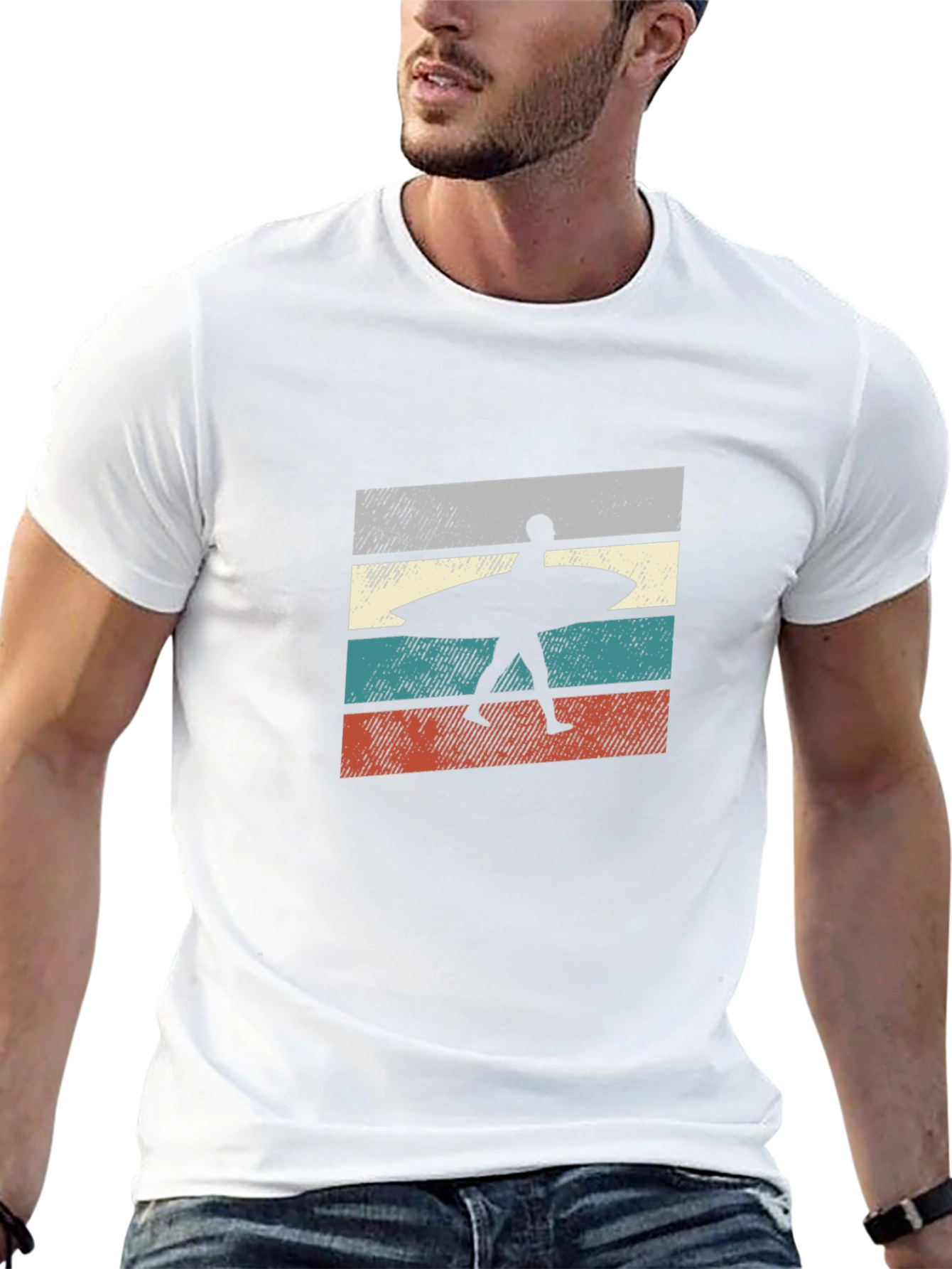 Retro Surfer Silhouette T-Shirt