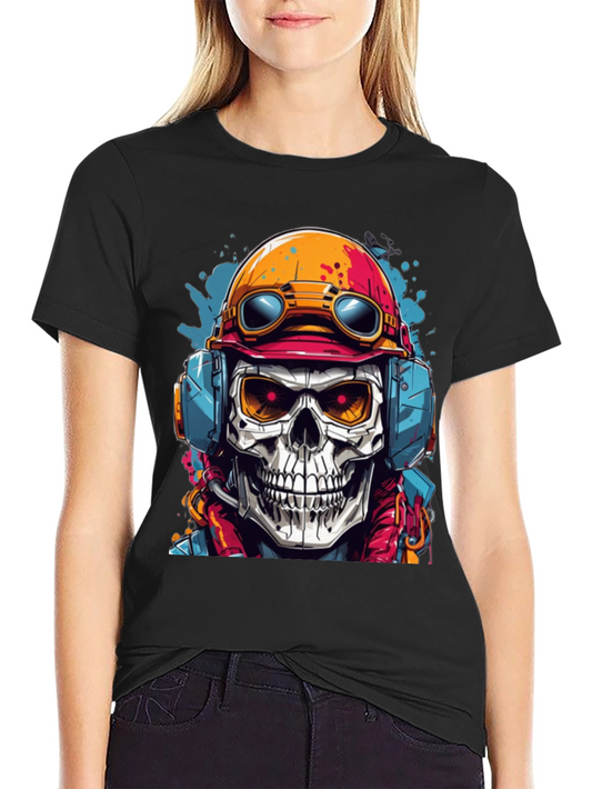 Skull Pilot Graphic Tee - Cool & Edgy Design