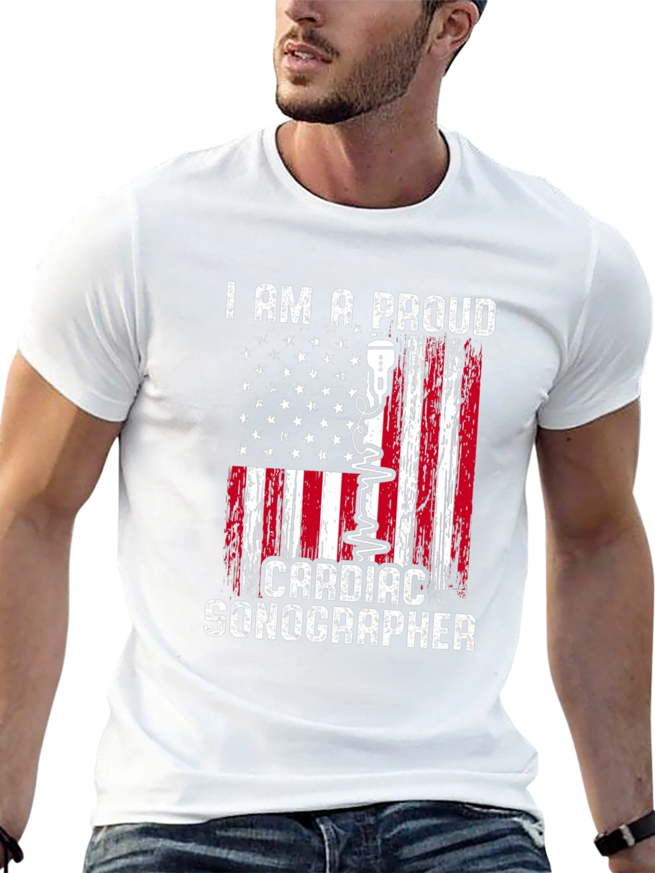 Proud Cardiac Sonographer Graphic T-Shirt