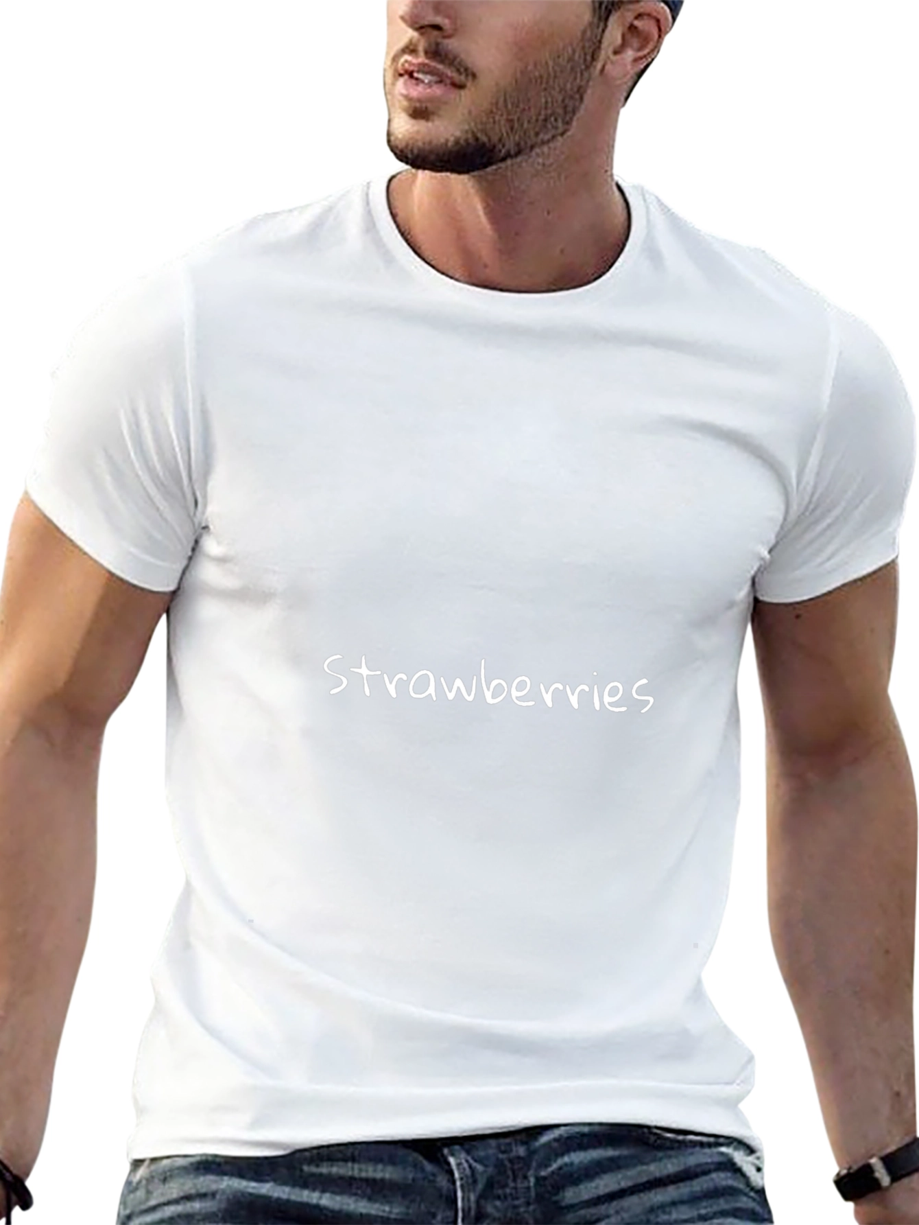 Strawberries Graphic Tee - Black
