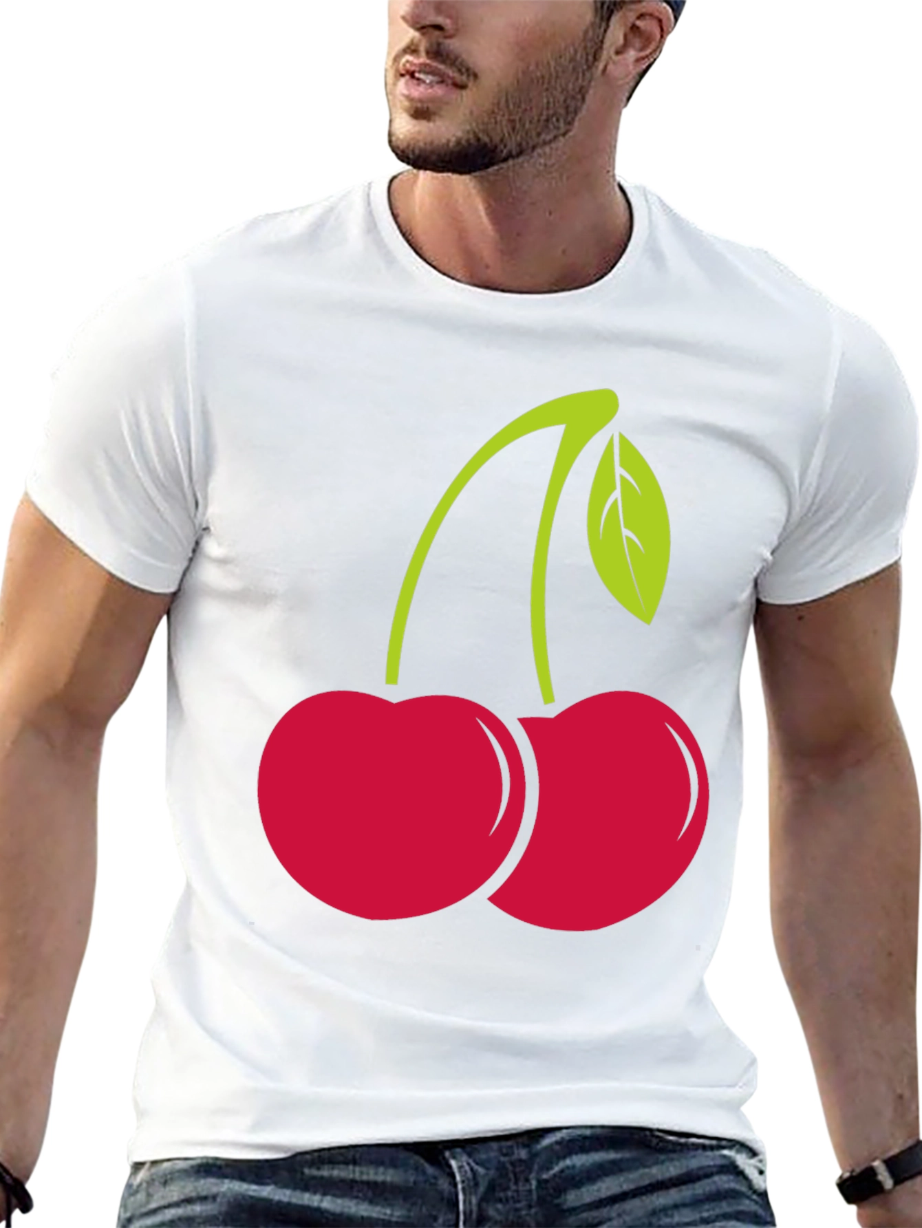 Cherry Graphic Black Tee Shirt