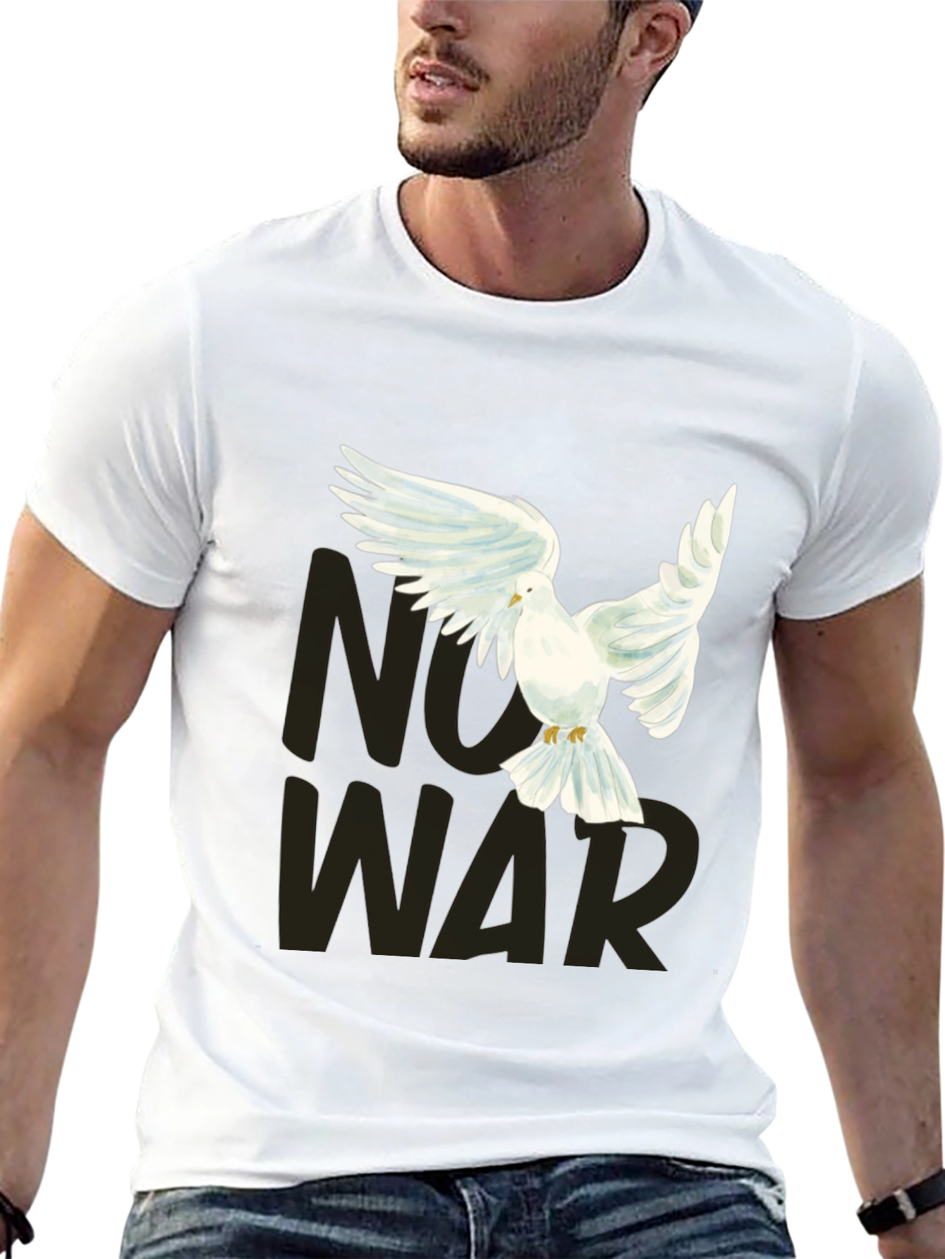 No War Dove Graphic T-Shirt - Peace Symbol Tee