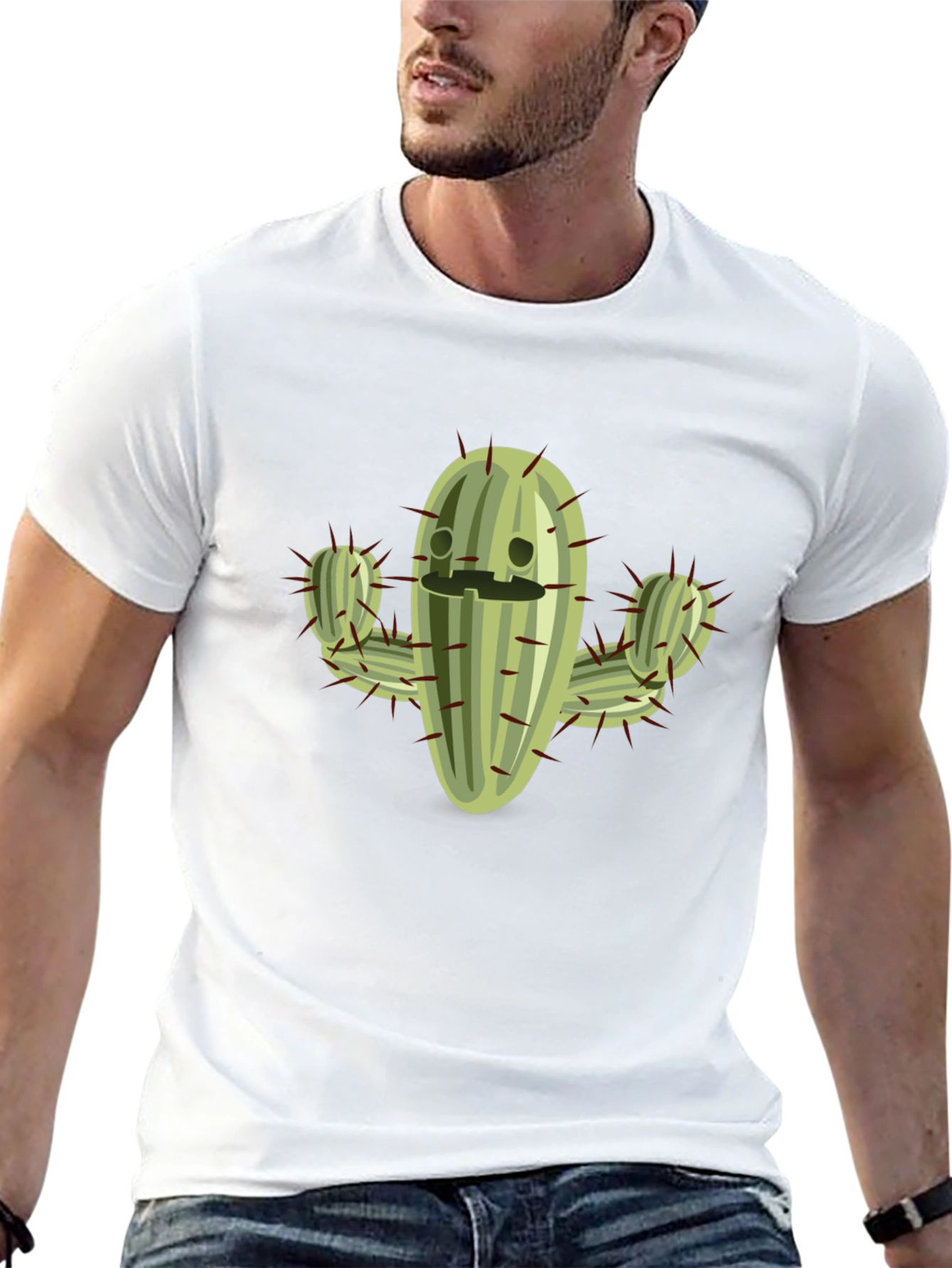 Cactus Graphic Tee - Comfy Black T-Shirt