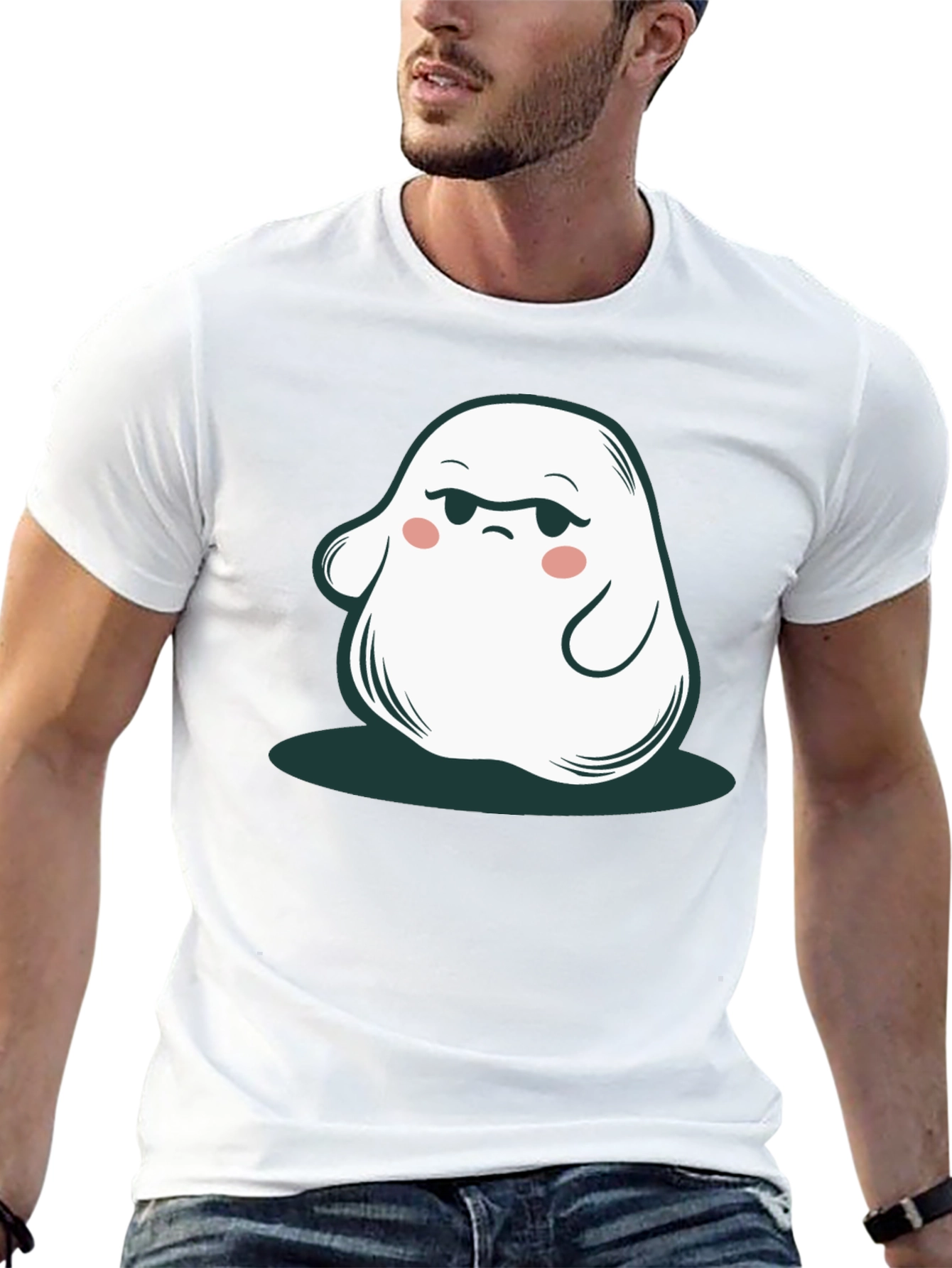 Funny Ghost Graphic Tee - Cute Spooky Season Shirt