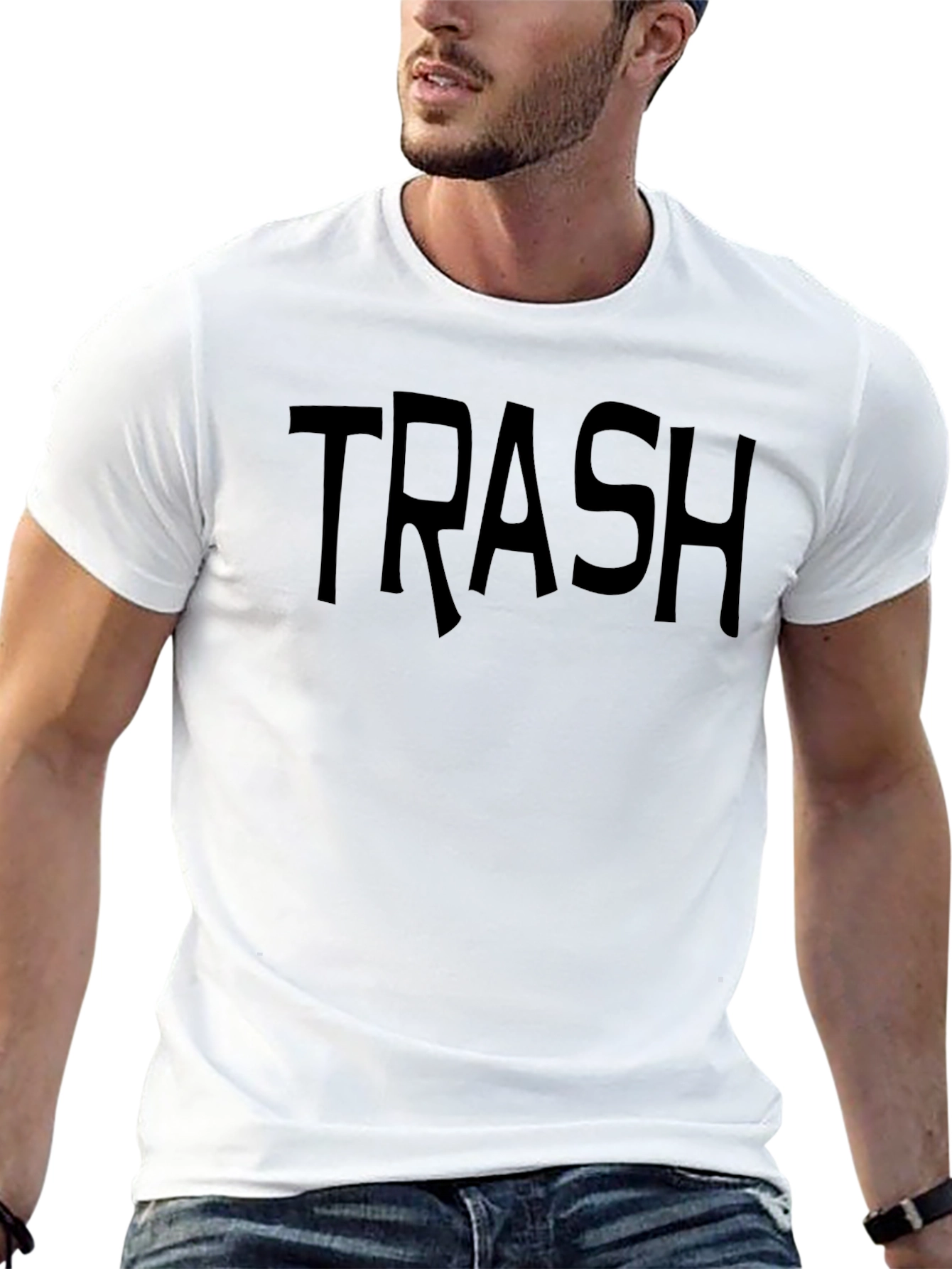 Trash Graphic Tee - Mens Crew Neck T-Shirt