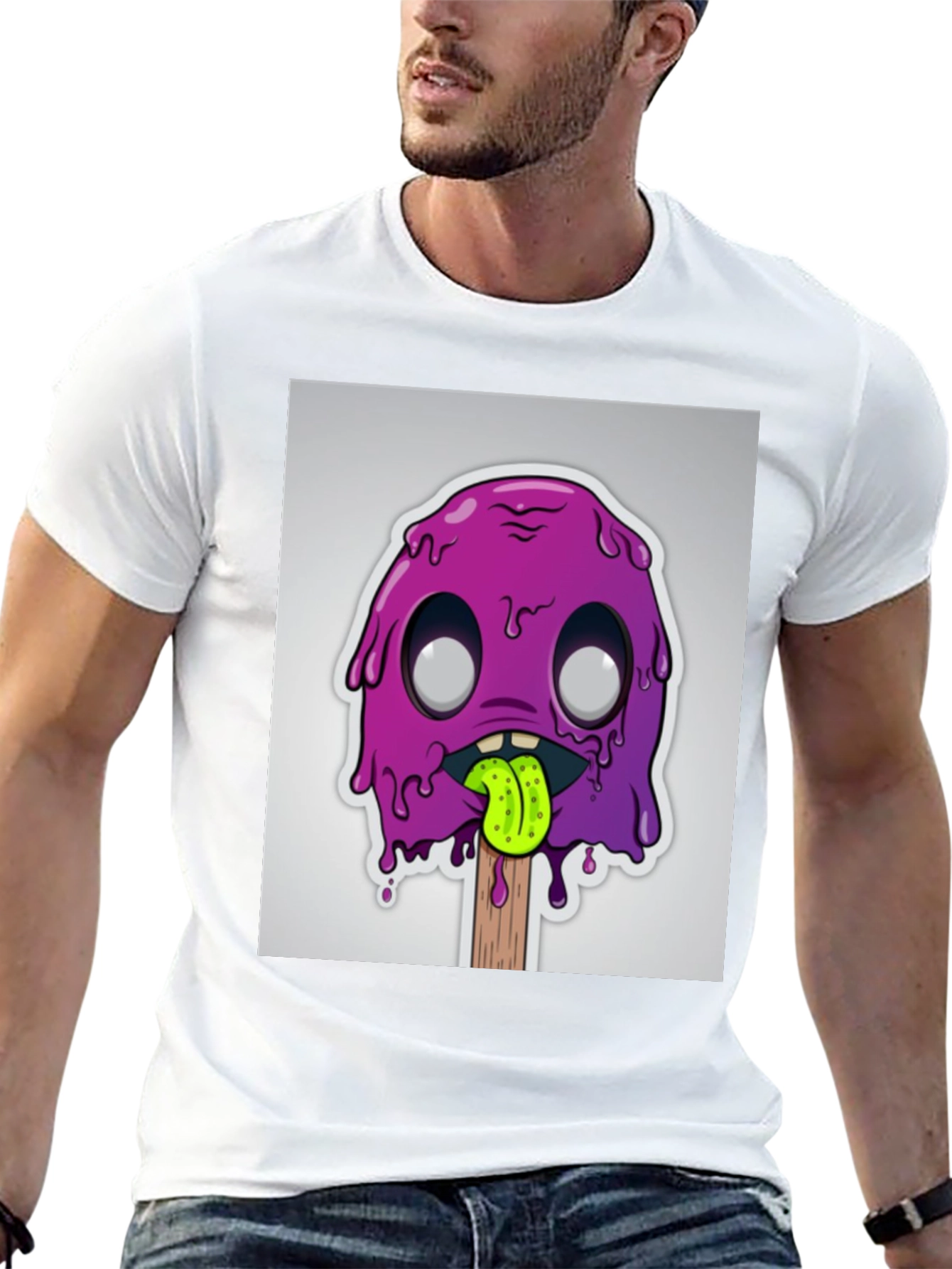 Purple Monster Lollipop Graphic Tee