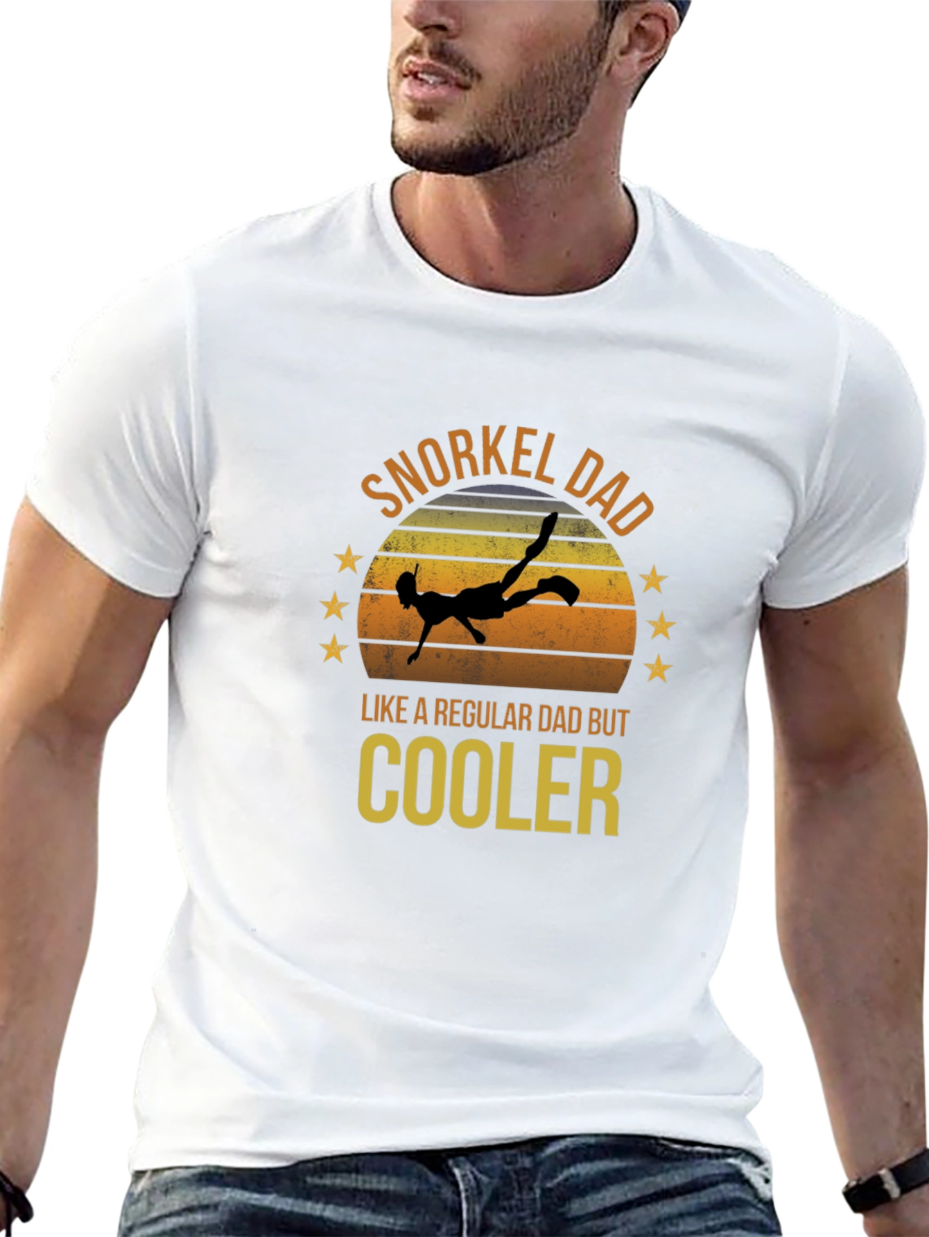 Snorkel Dad T-Shirt - Cool Diver Tee