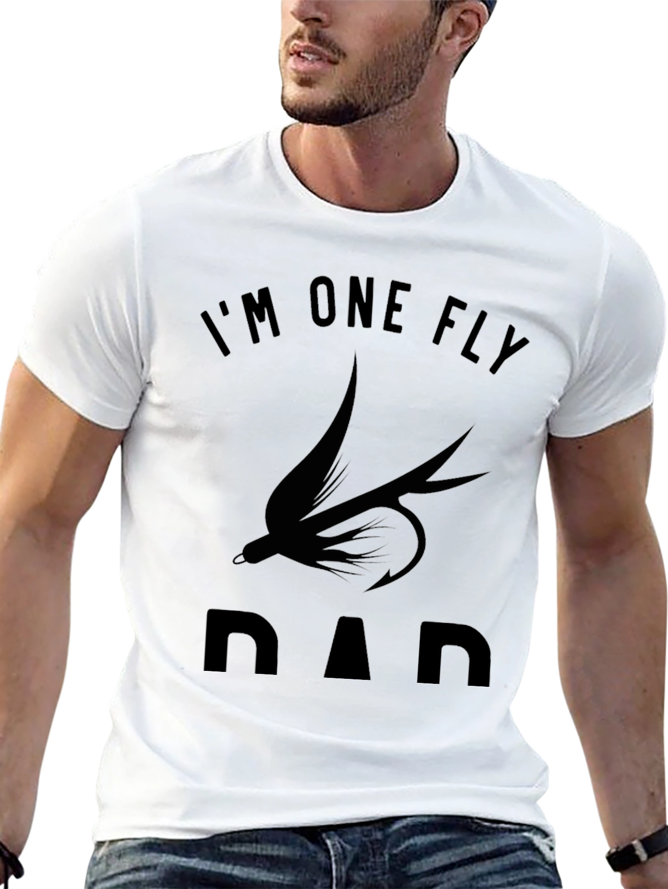 Im One Fly Dad T-Shirt Black Cotton Graphic Tee