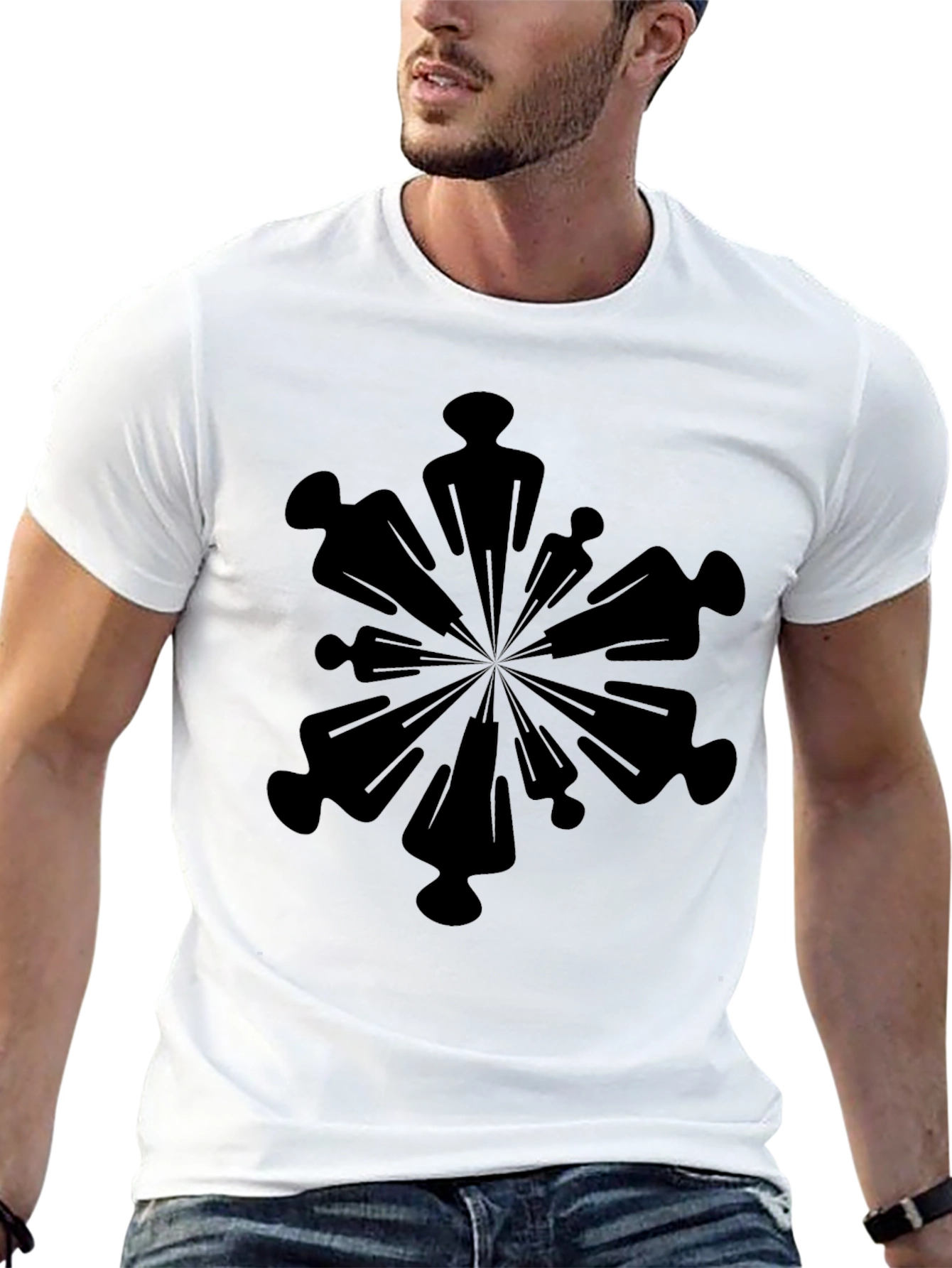 Geometric Silhouette Graphic Tee