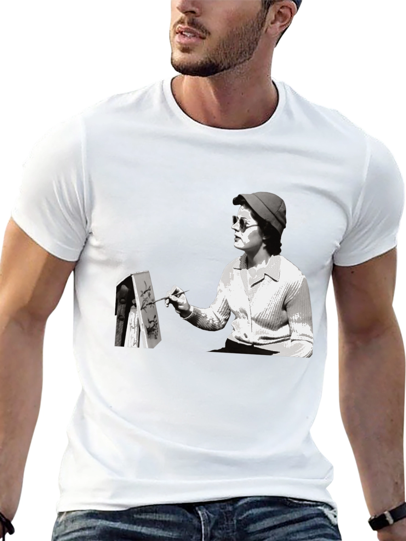Artist Graphic Tee - Black Cotton T-Shirt