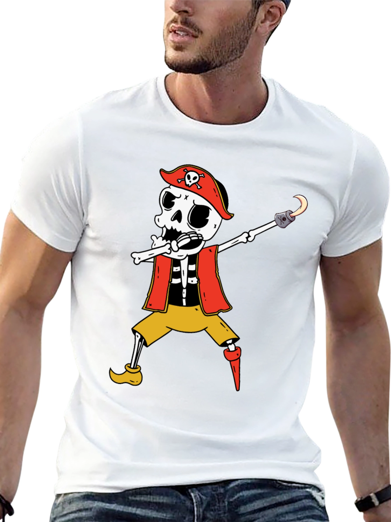 Pirate Skeleton Graphic T-Shirt