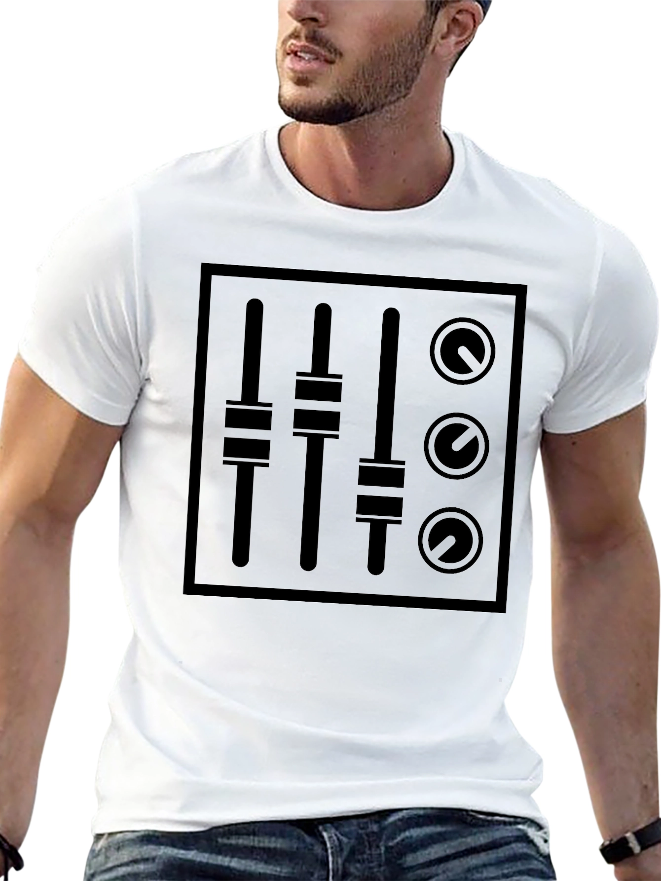 DJ Mixer Graphic Black T-Shirt