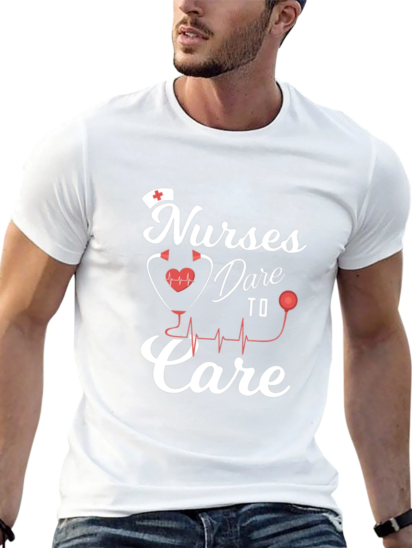 Nurses Dare to Care Black T-Shirt