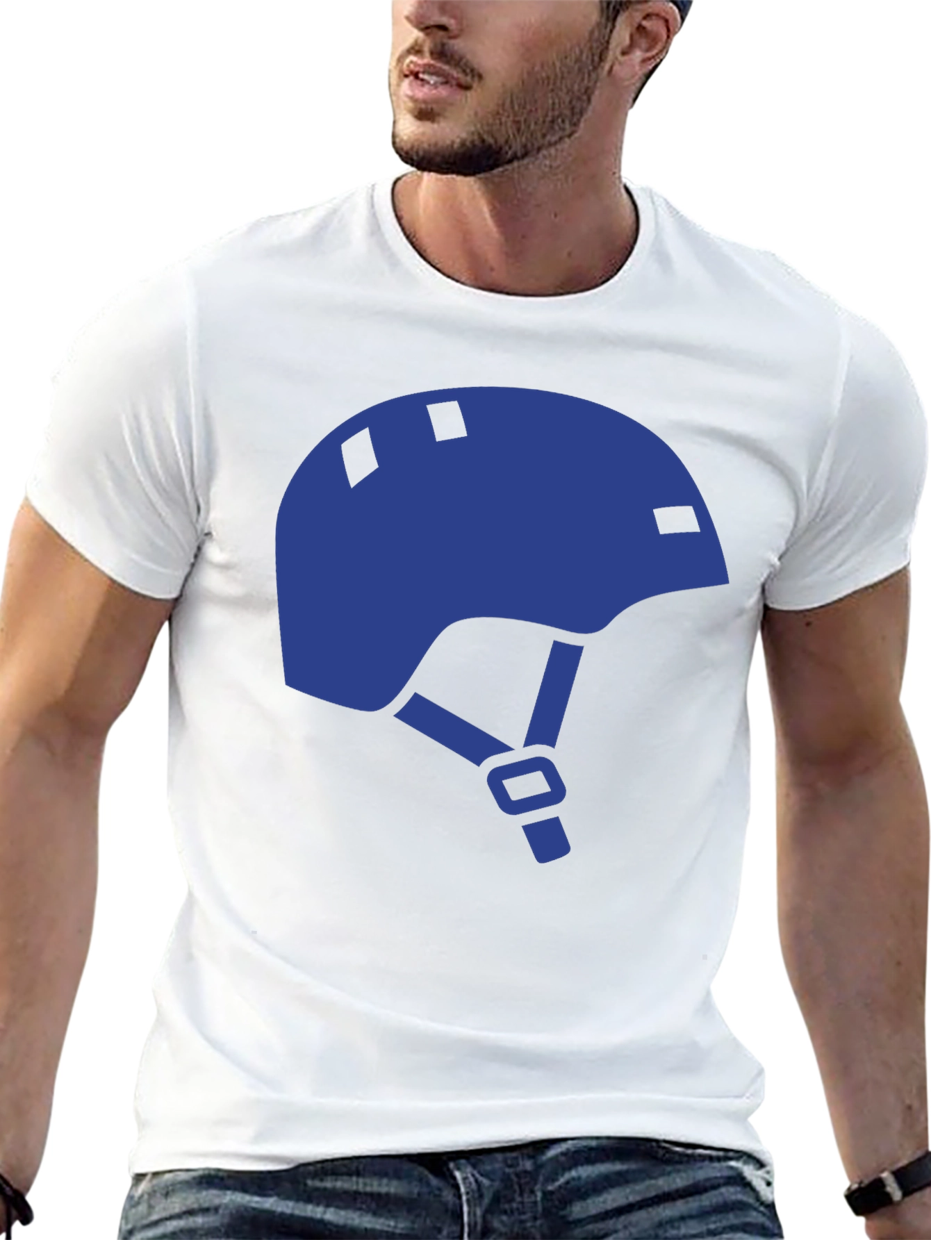 Helmet Graphic Tee - Black Casual Shirt