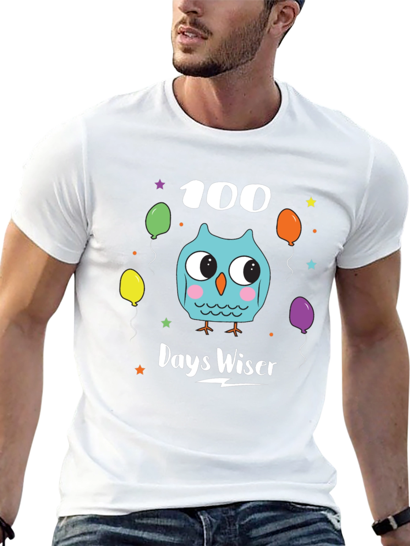 100 Days Wiser Owl T-Shirt
