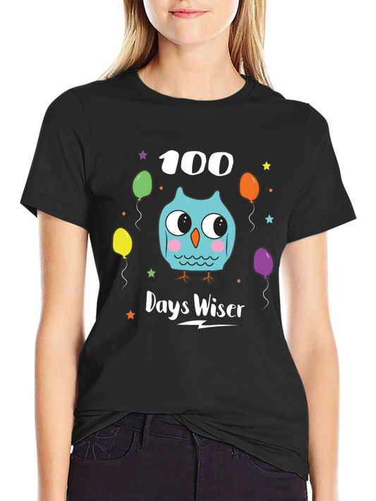 100 Days Wiser Owl T-Shirt