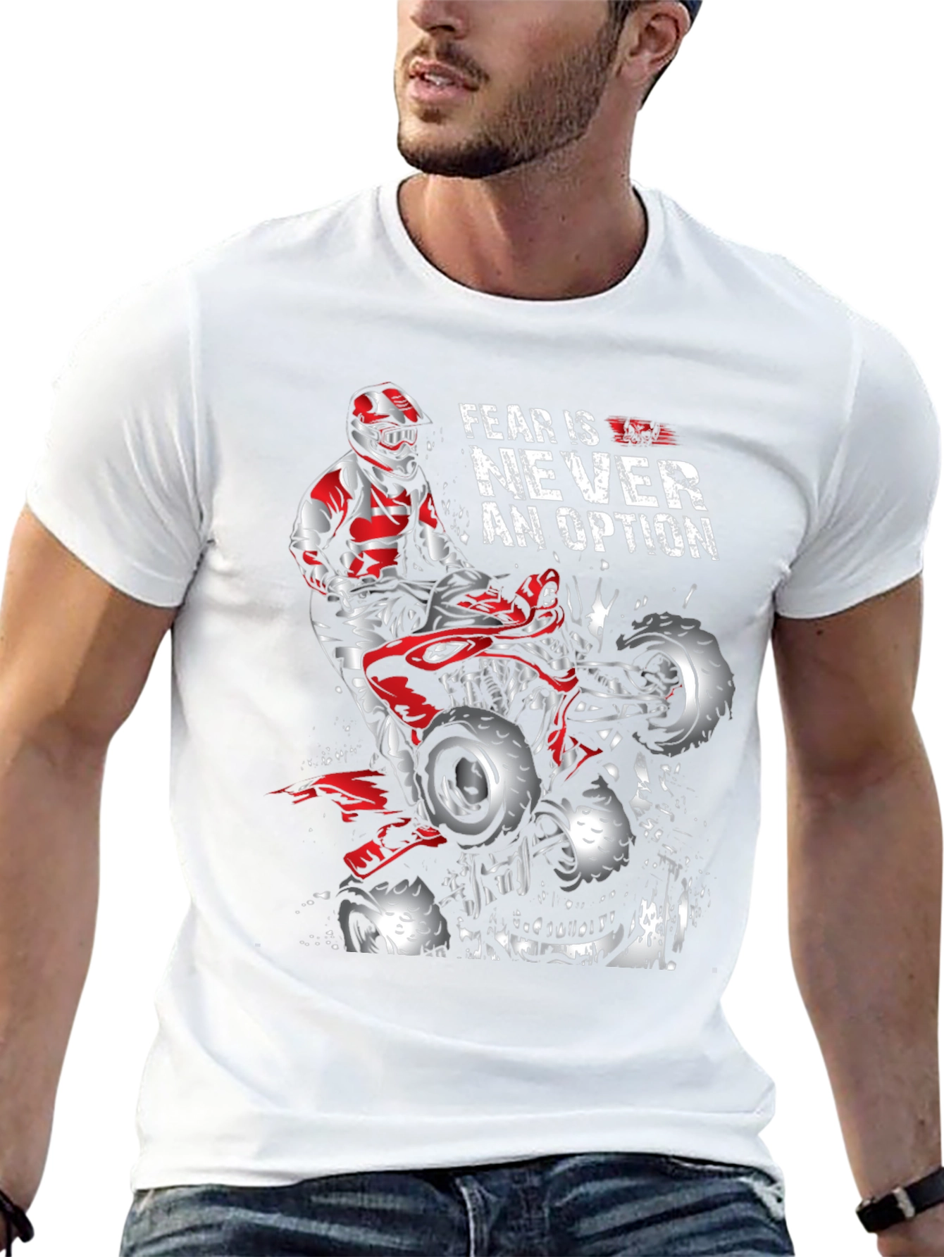 Fear is Never an Option ATV Rider Graphic Tee