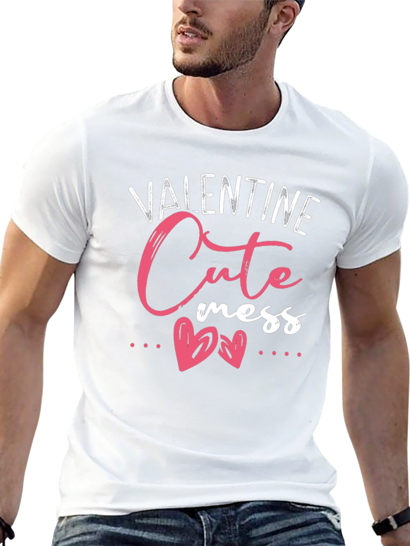 Valentine Cute Mess Black Tee