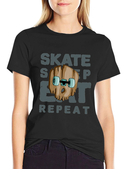 Skate Sleep Eat Repeat Graphic T-Shirt