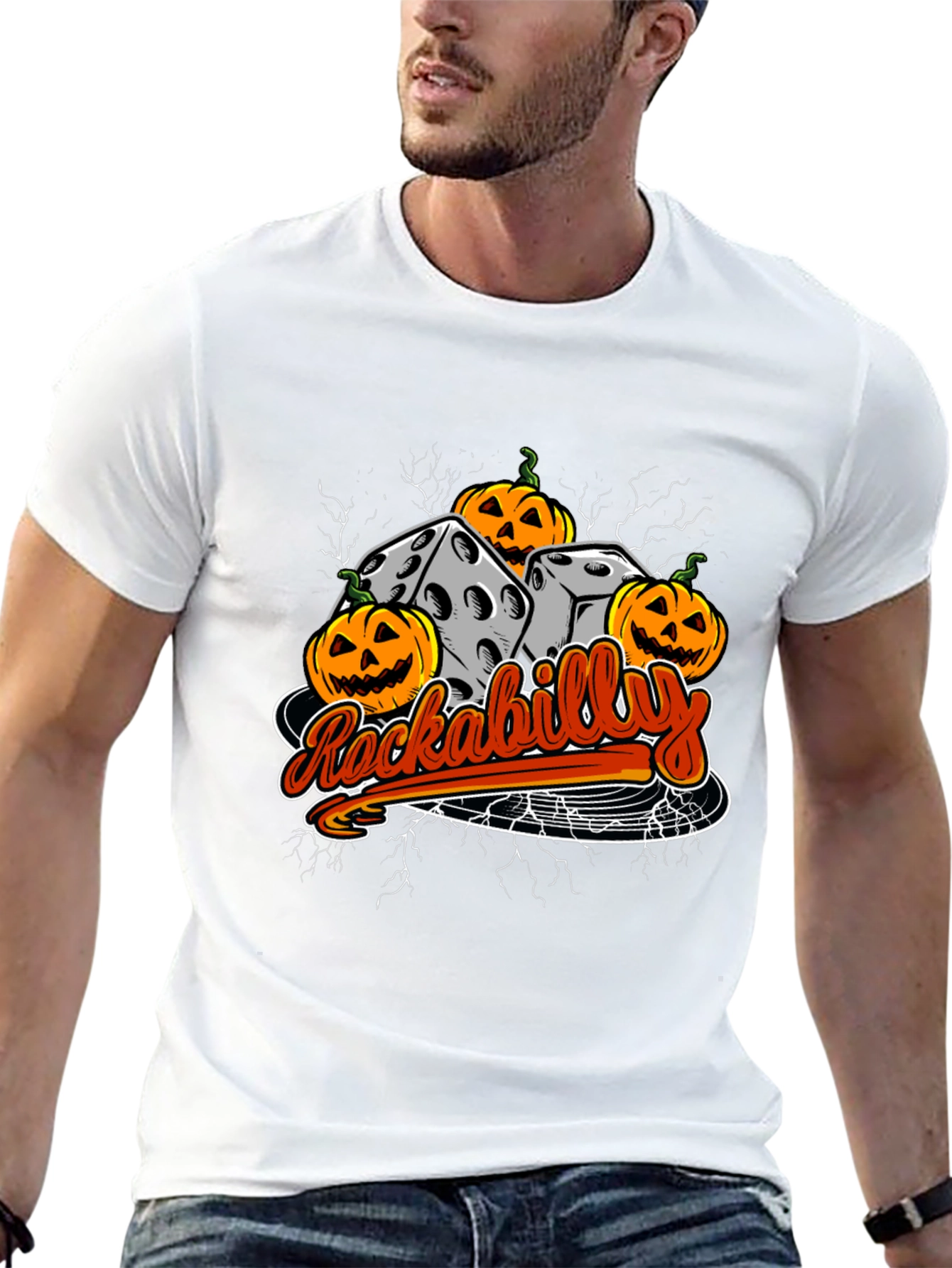 Rockabilly Halloween Dice T-Shirt