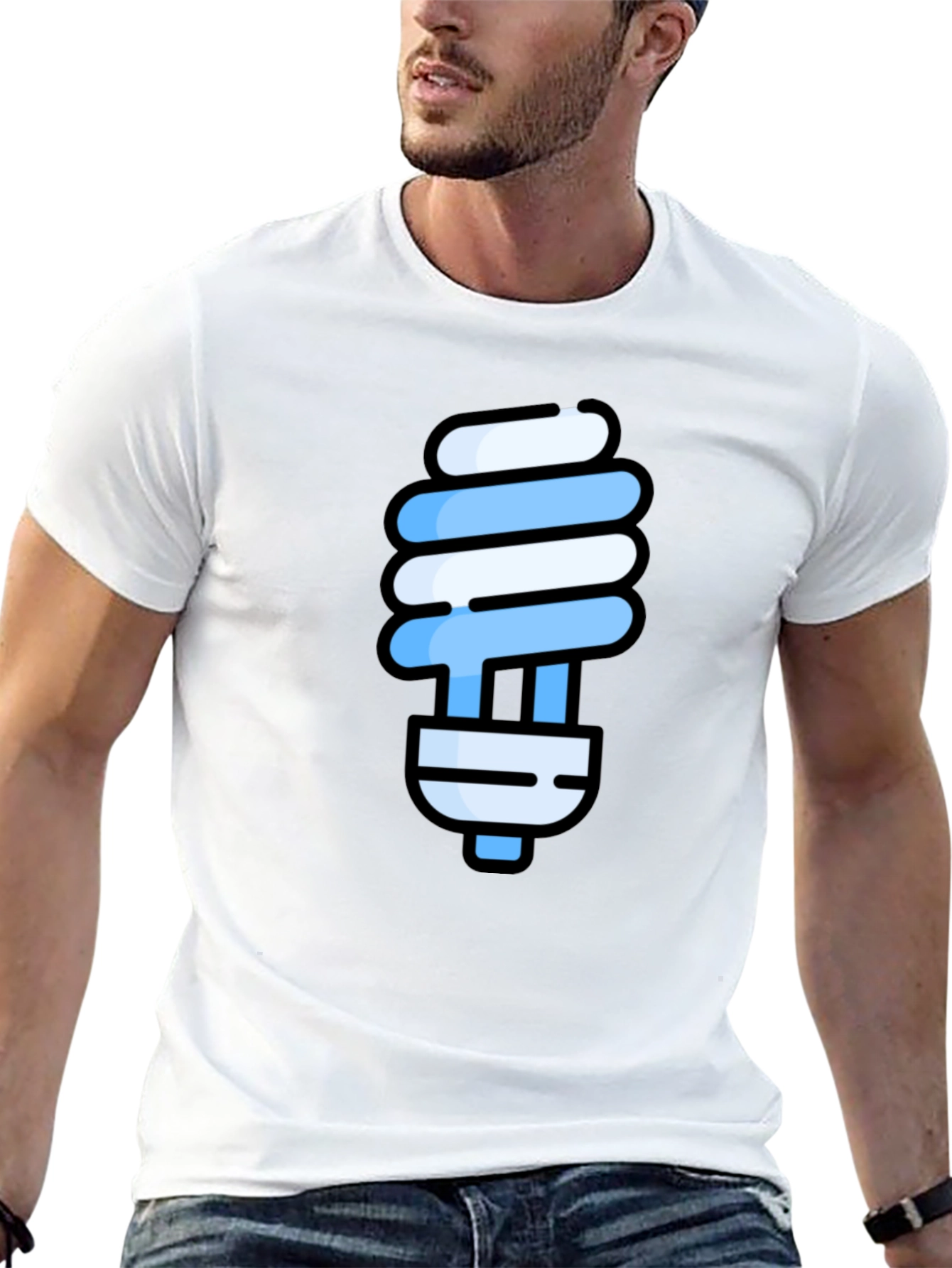 Energy Saving Bulb Graphic Tee - Modern Comfort